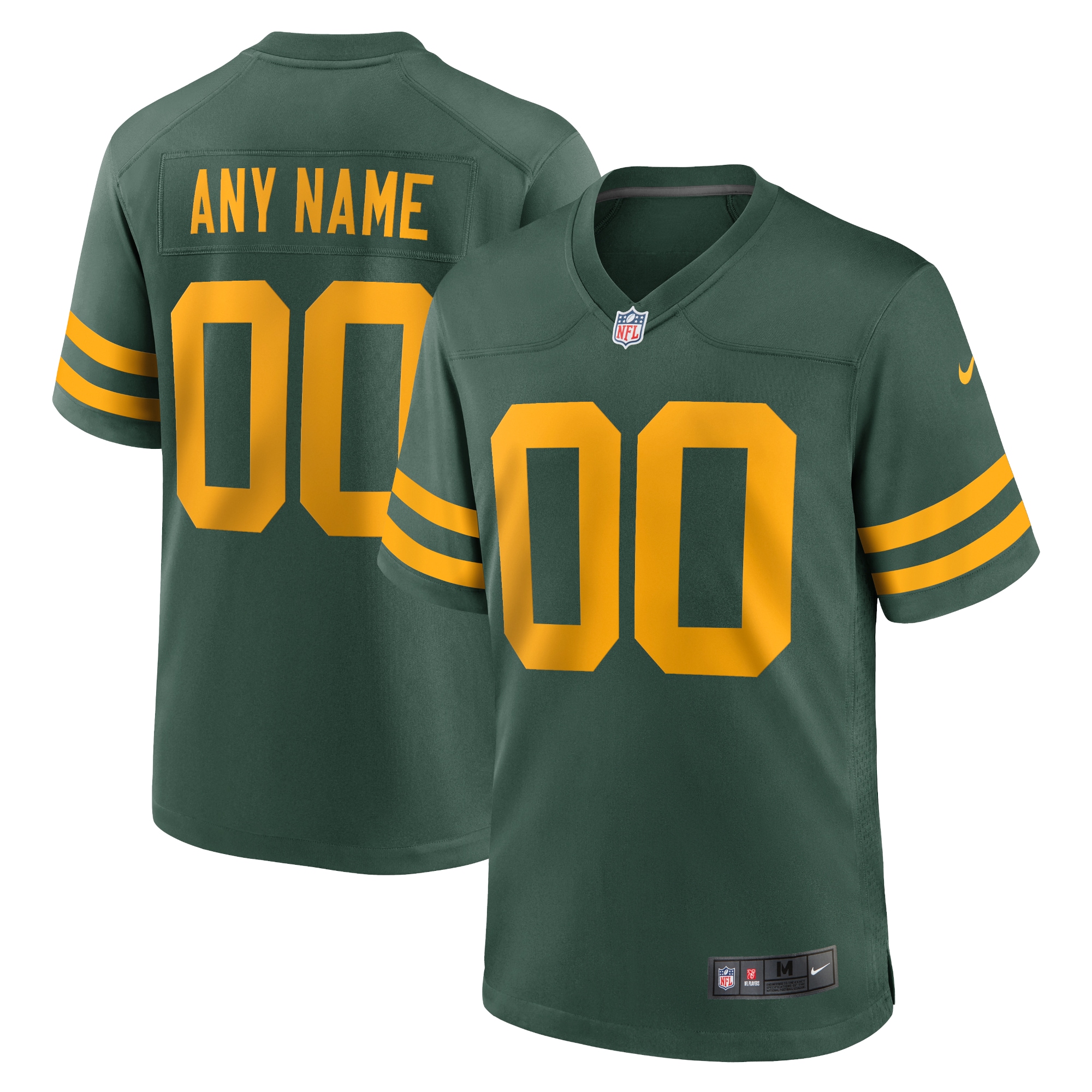 Green Bay Packers Alternate Custom Jersey - Green