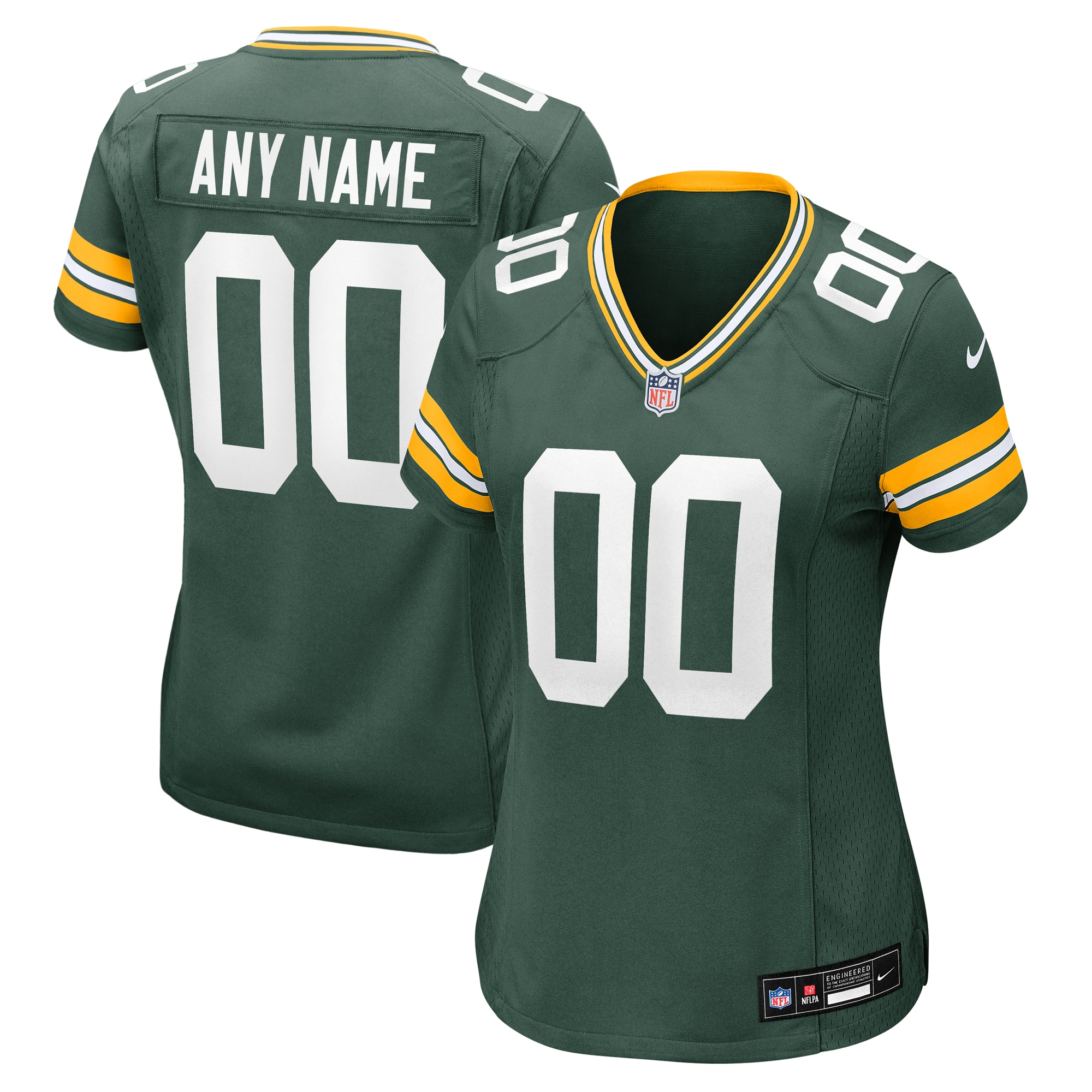Green Bay Packers Women's Custom Game Jersey