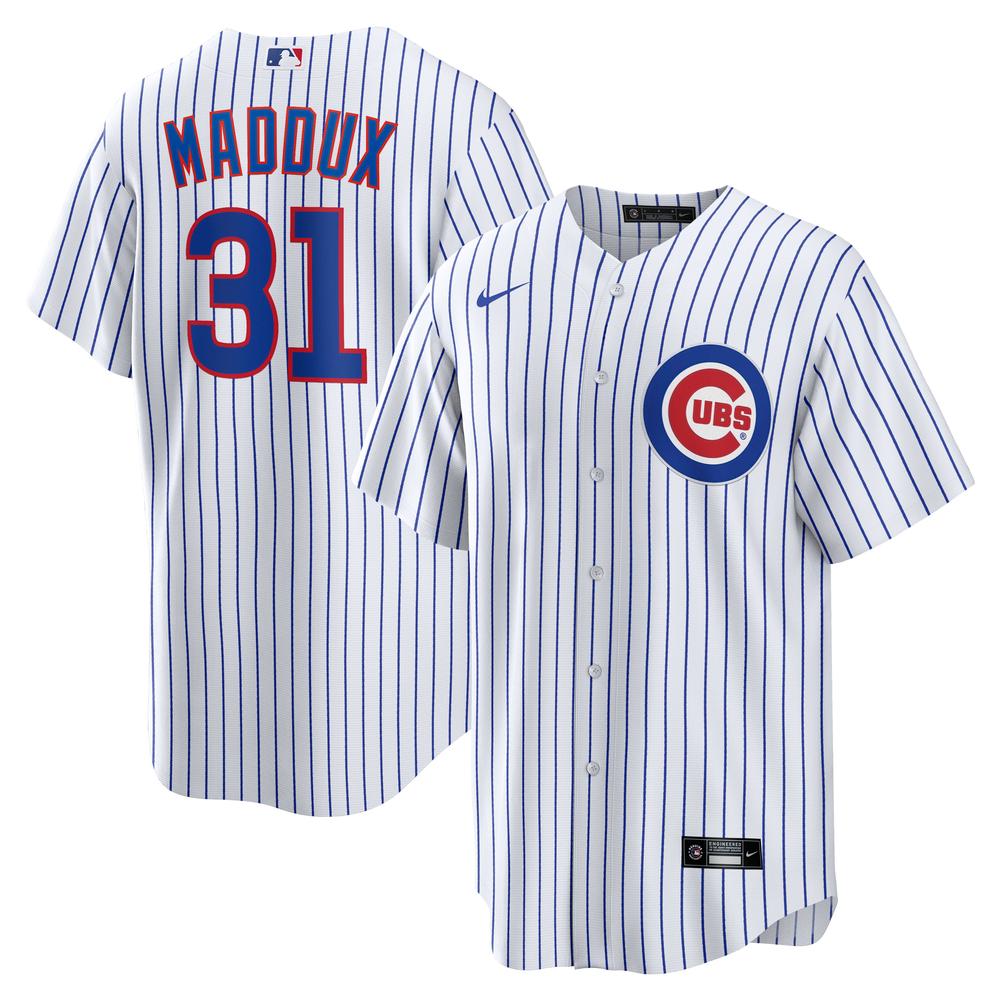 Greg Maddux Chicago Cubs Home Retired Player Jersey - White