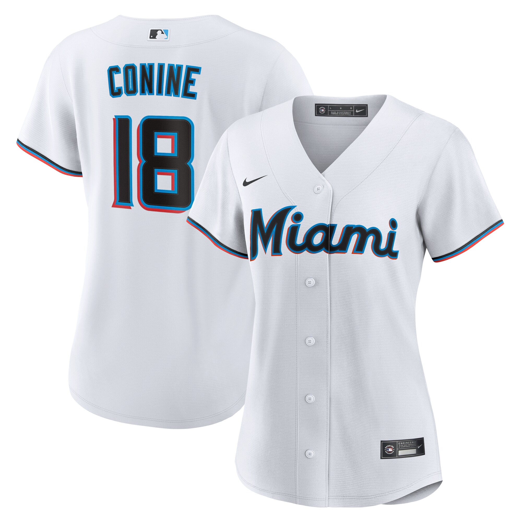 Griffin Conine Miami Marlins Women's Home Jersey - White