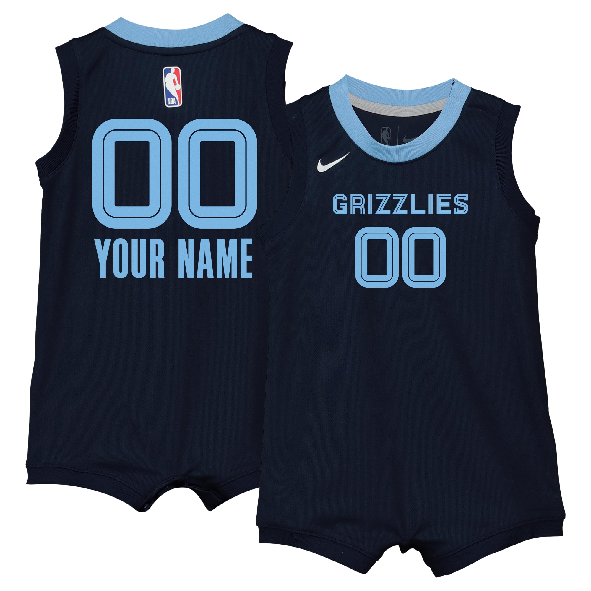 Grizzlies Baby Bodysuit Navy - Nike Grizzlies Baby Bodysuit