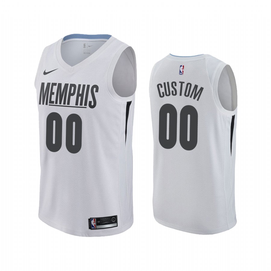 Grizzlies Custom White Jersey - Nike Memphis - Personalized