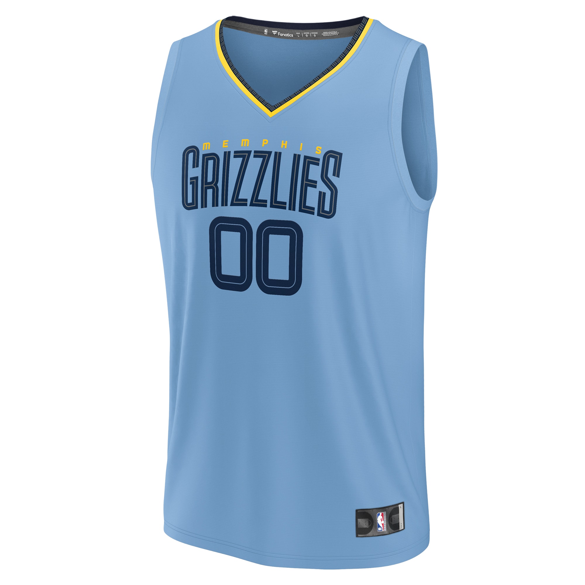 Alternative view of Grizzlies Light Blue Jersey - Fanatics - Custom Edition