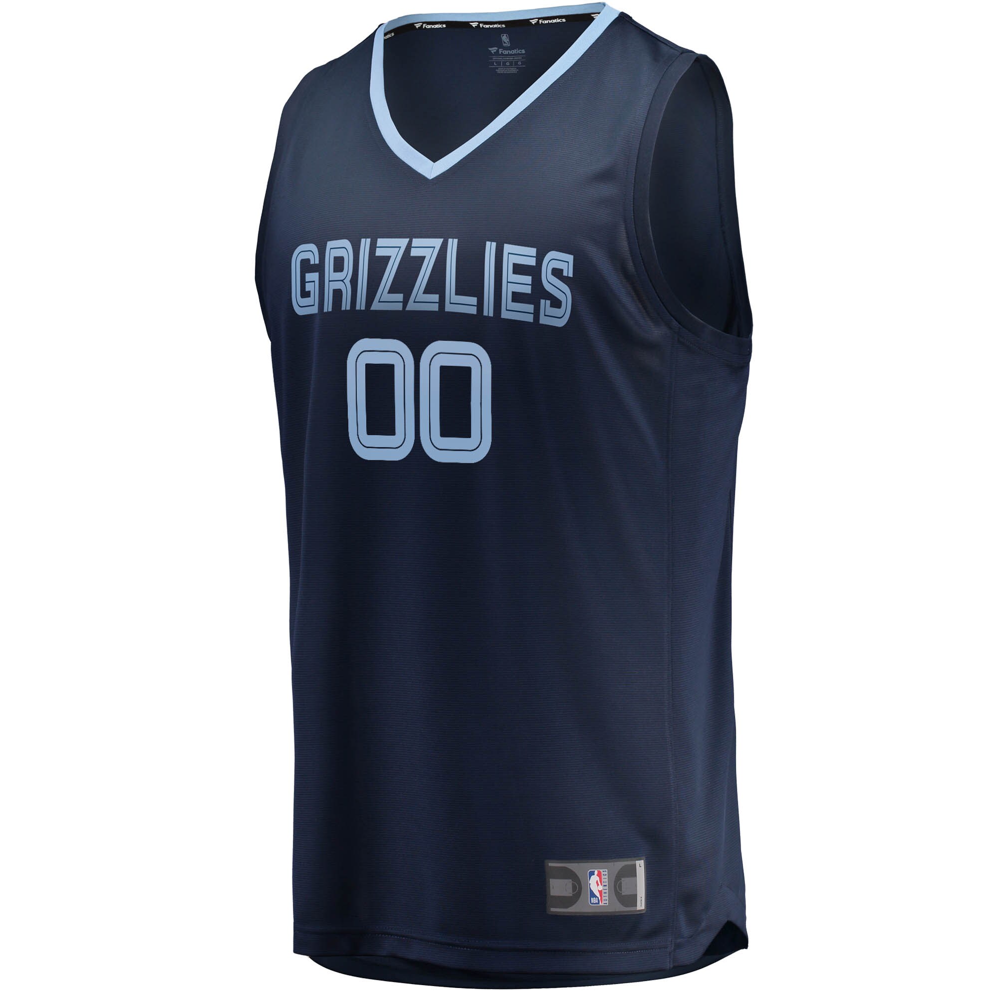 Alternative view of Grizzlies Navy Custom Jersey - Fanatics - Personalized NBA Gear