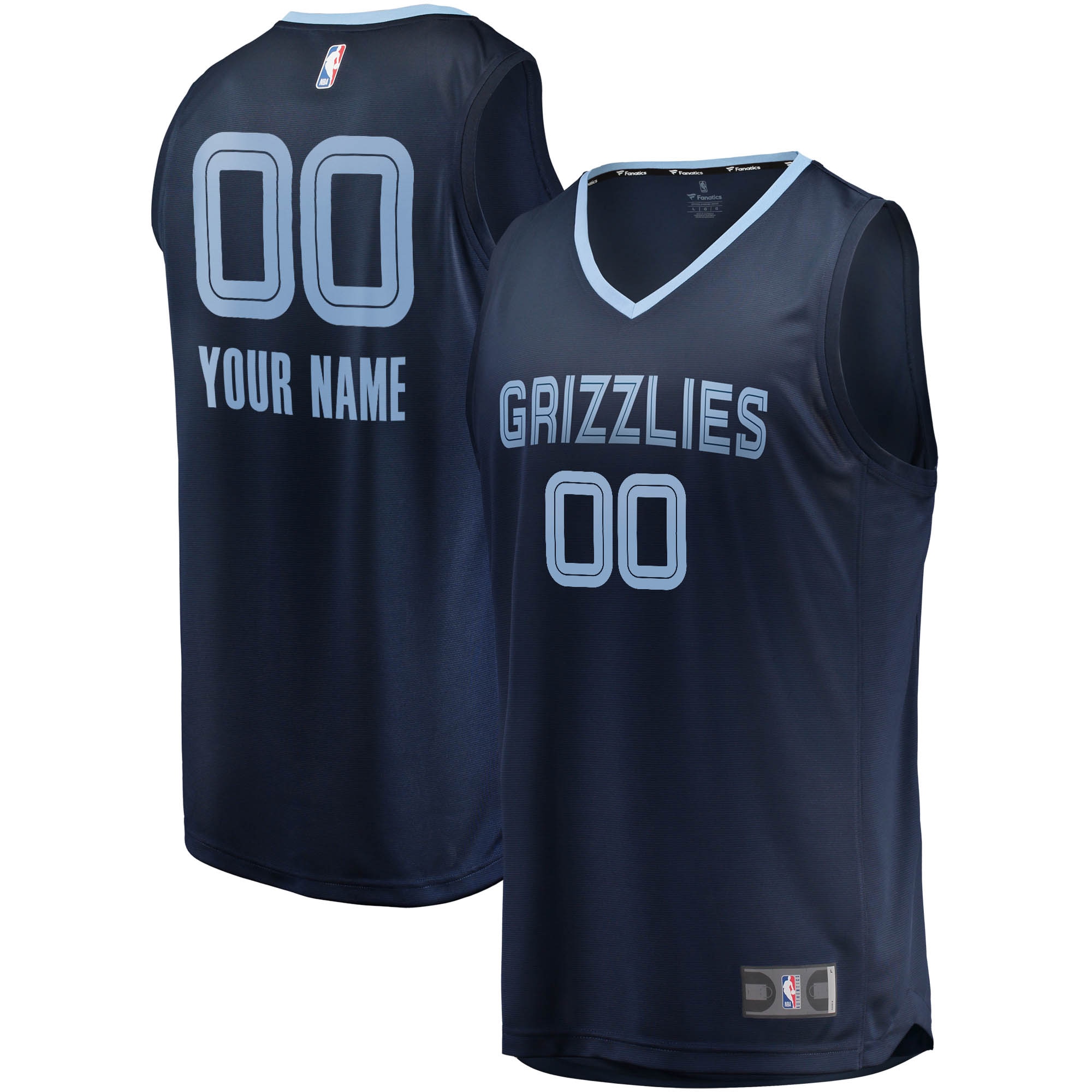 Grizzlies Navy Custom Jersey - Fanatics - Personalized NBA Gear