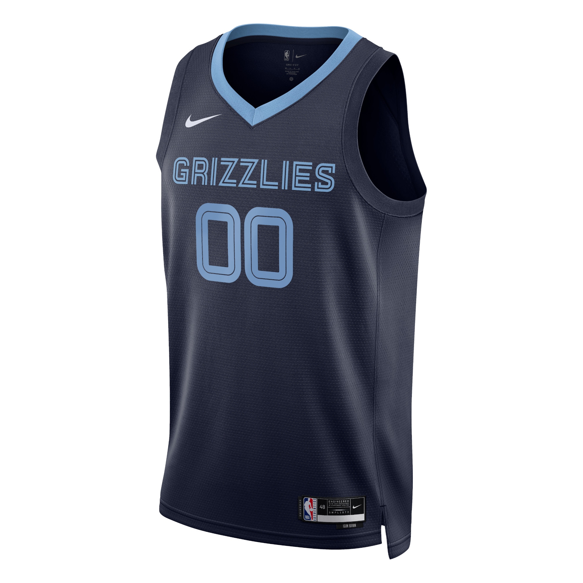 Alternative view of Grizzlies Navy Custom Jersey nike - Nike Grizzlies Navy Custom Jersey