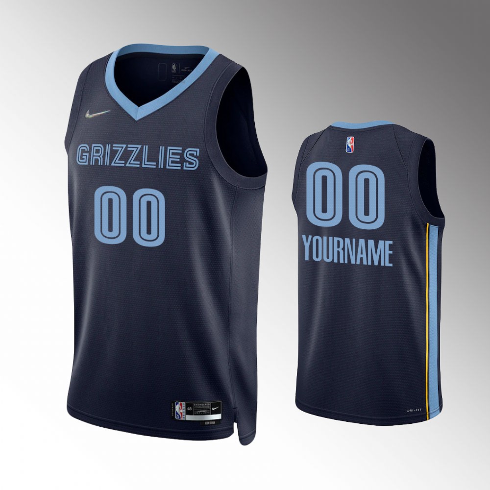 Grizzlies Navy Custom Jersey nike personalize - Nike Grizzlies Navy