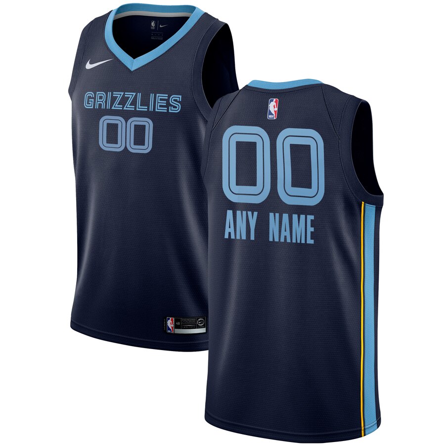Grizzlies Navy Icon Custom Jersey - Nike - Personalized