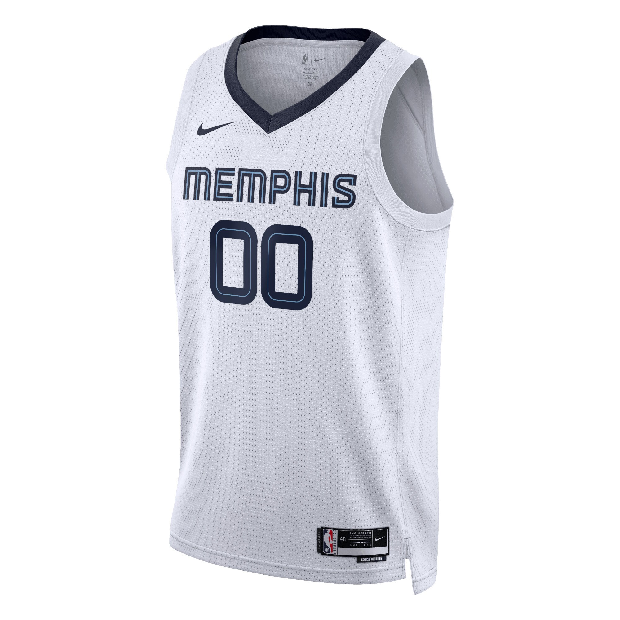 Alternative view of Grizzlies White Association Jersey - Nike - Custom Name/Number