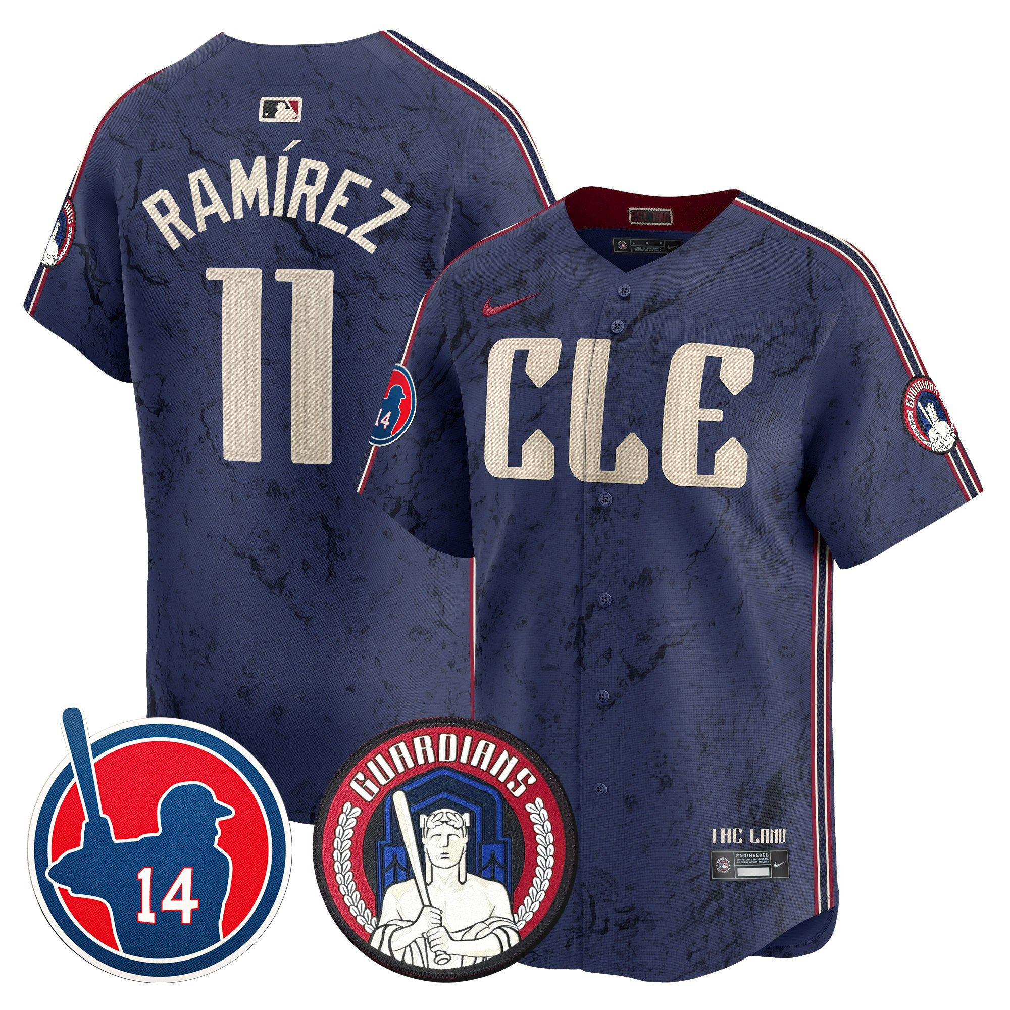 Guardians Ramírez Navy Jersey - Guardians Ramírez Nike Navy Alternate