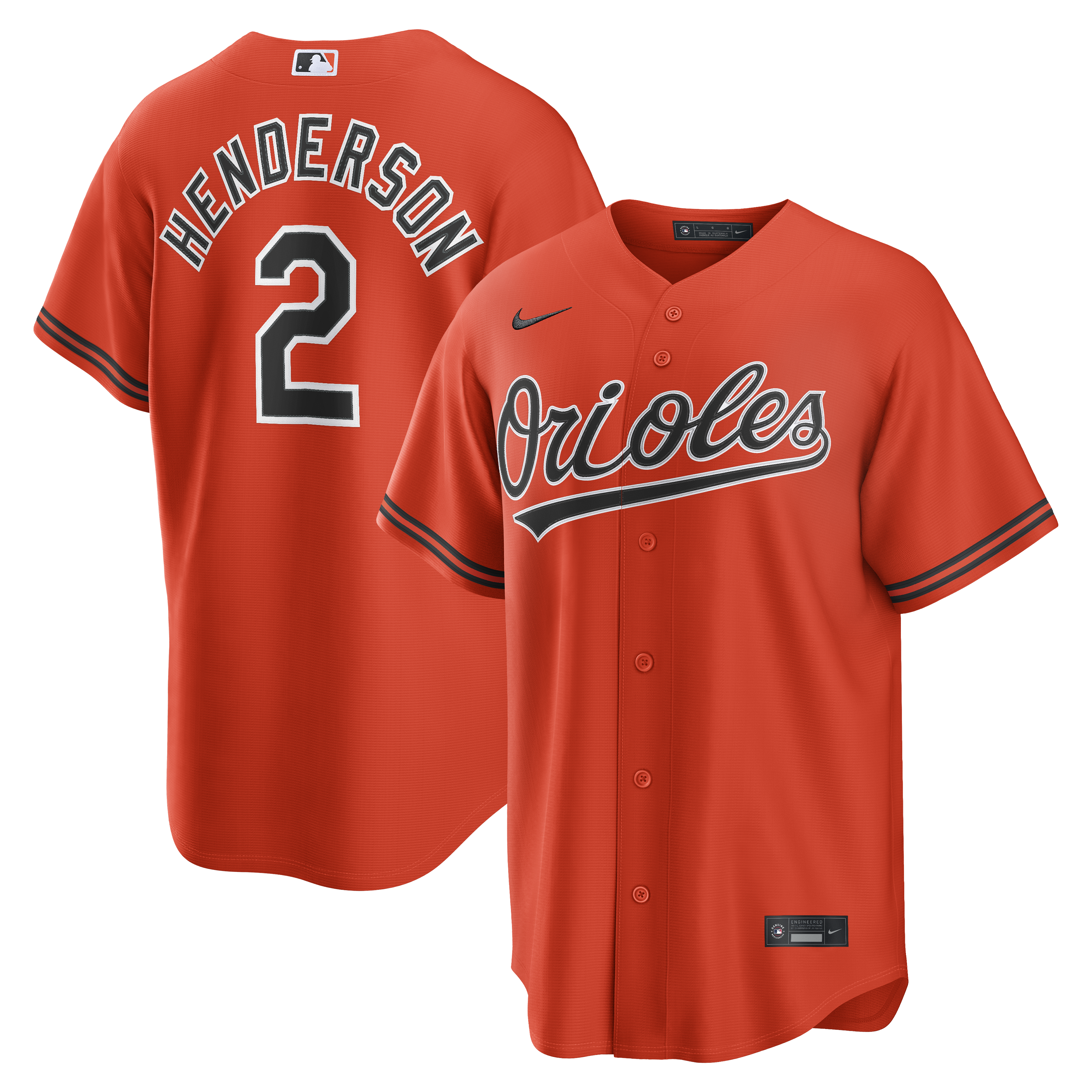 Gunnar Henderson Baltimore Orioles Alternate 2 Jersey
