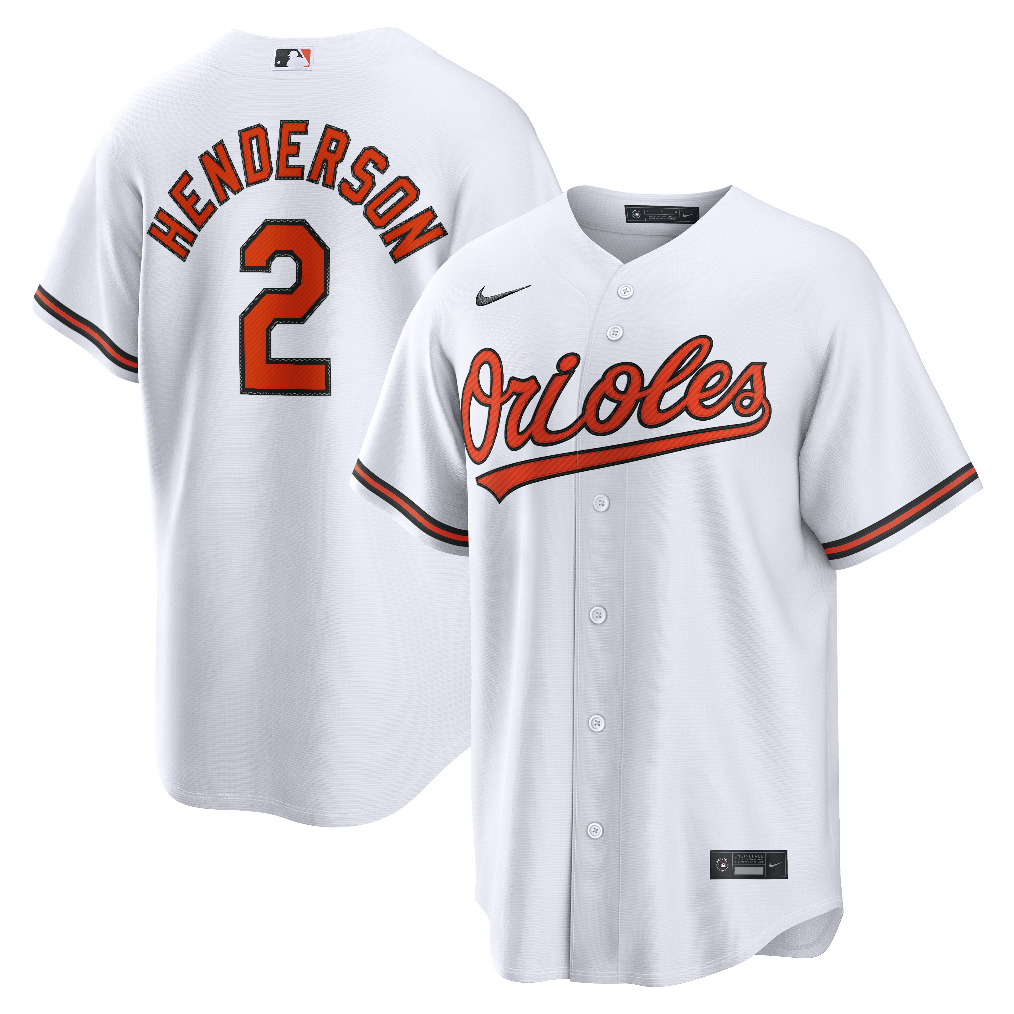 Gunnar Henderson Baltimore Orioles Home Jersey - White