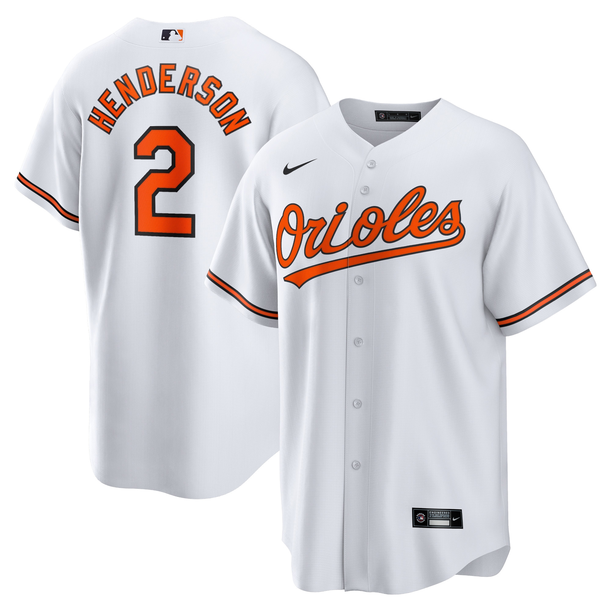 Gunnar Henderson Baltimore Orioles Home Player Jersey - White