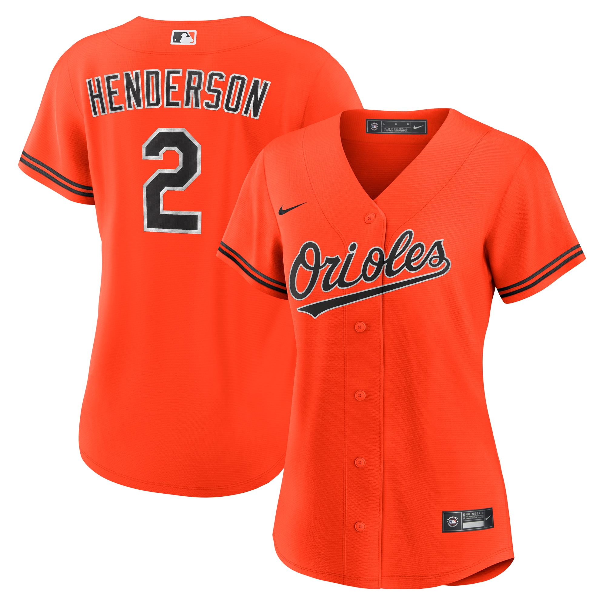 Gunnar Henderson Baltimore Orioles Women's Alternate 2 Jersey - Orange