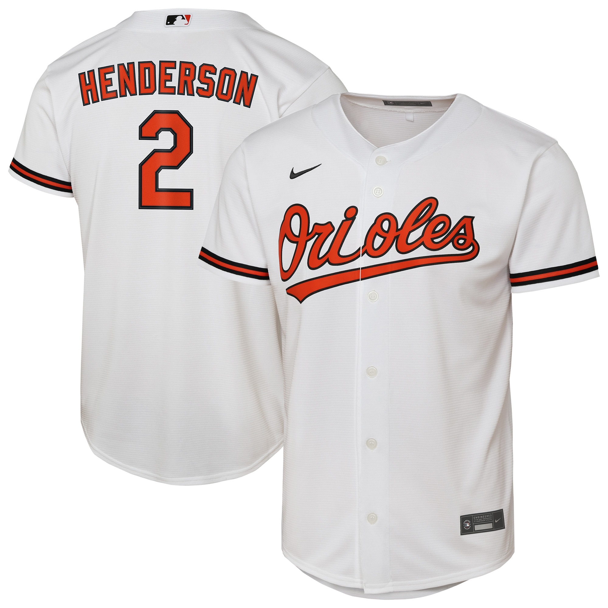Gunnar Henderson Baltimore Orioles Youth Home Player Jersey - White