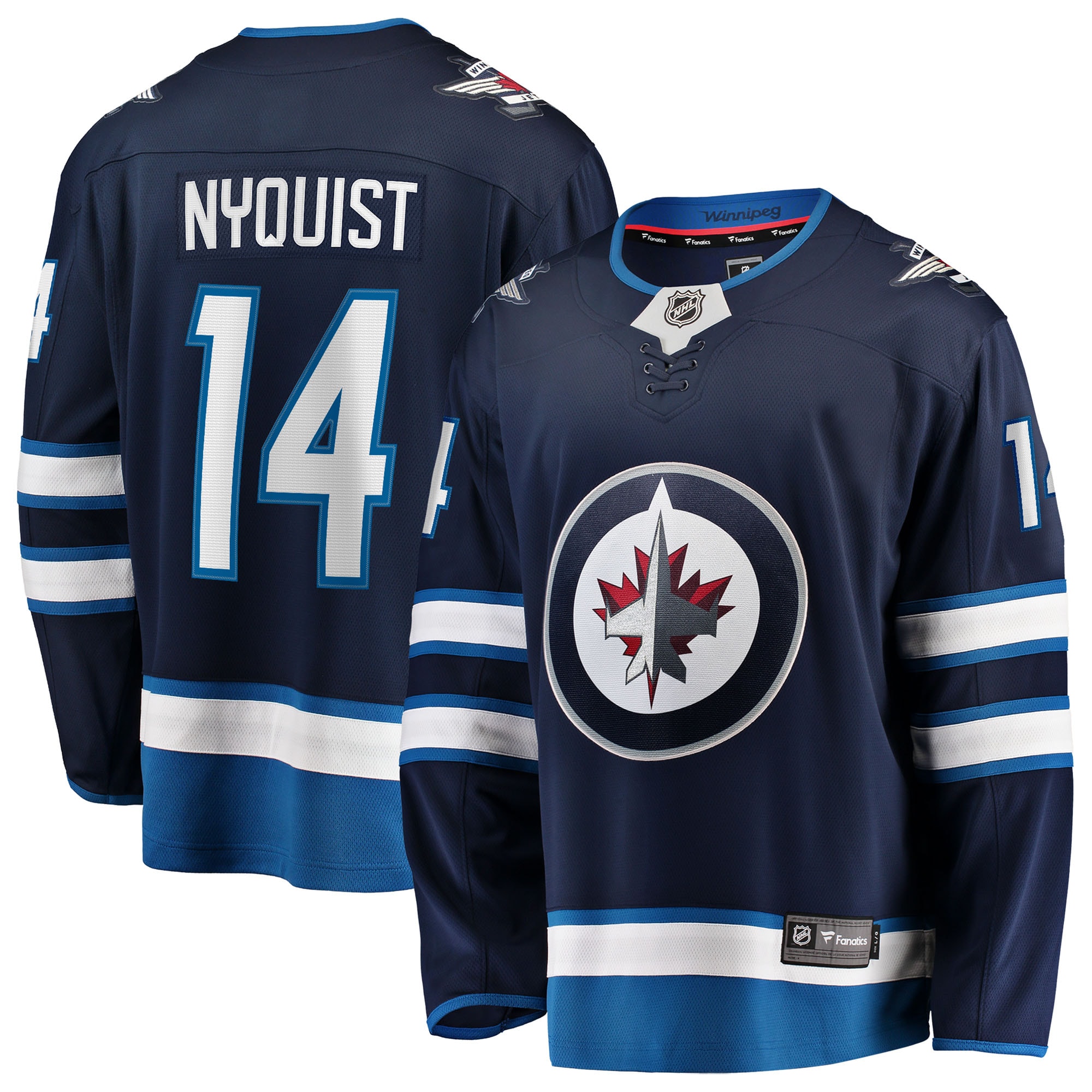 Gustav Nyquist Winnipeg Jets Fanatics Home Breakaway Jersey - Navy