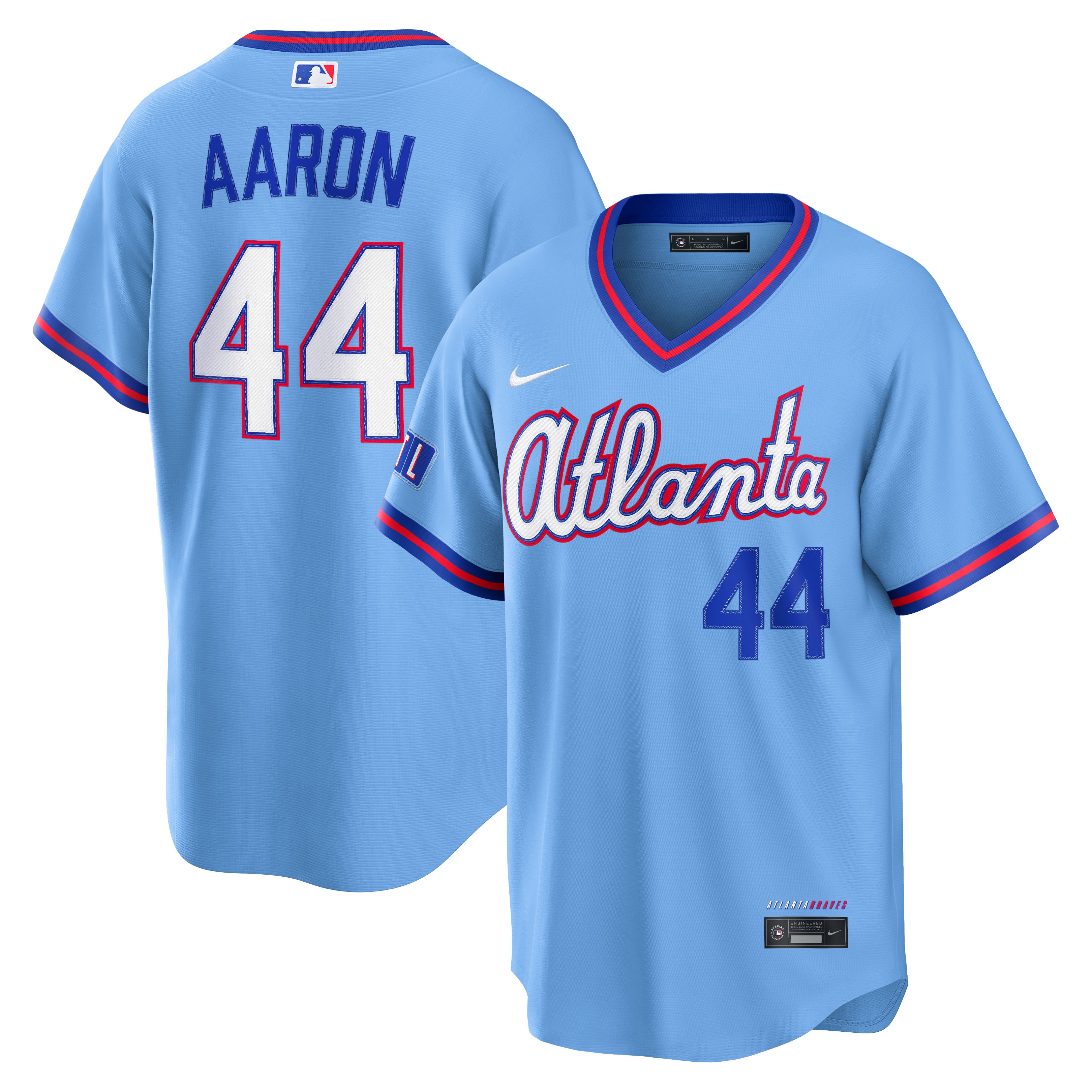 Hank Aaron Atlanta Braves 2026 City Connect Stadium Jersey - Powder Blue