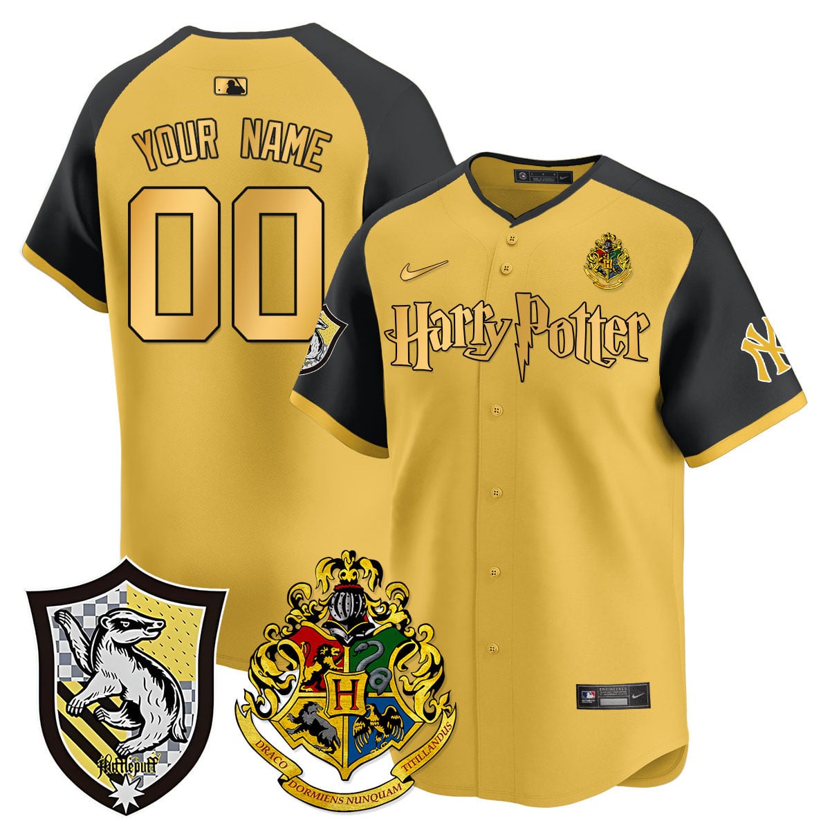 Harry Potter Hufflepuff Jersey - Nike - Gold & Black