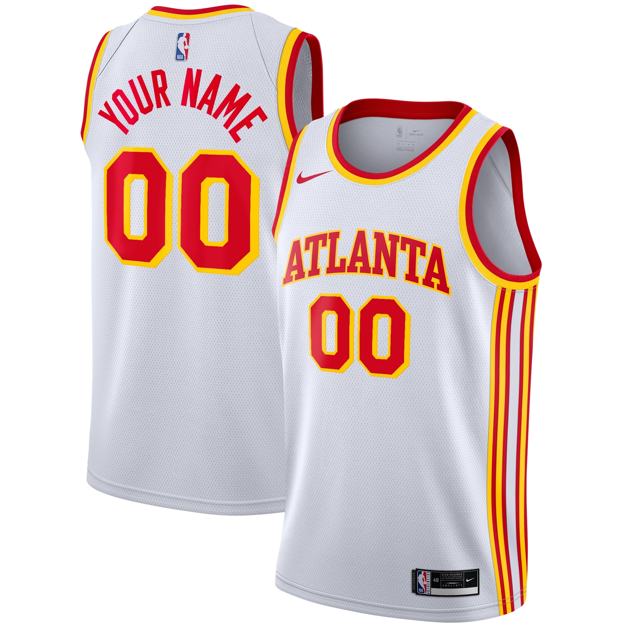 Hawks White Association Jersey - Nike - Custom Edition