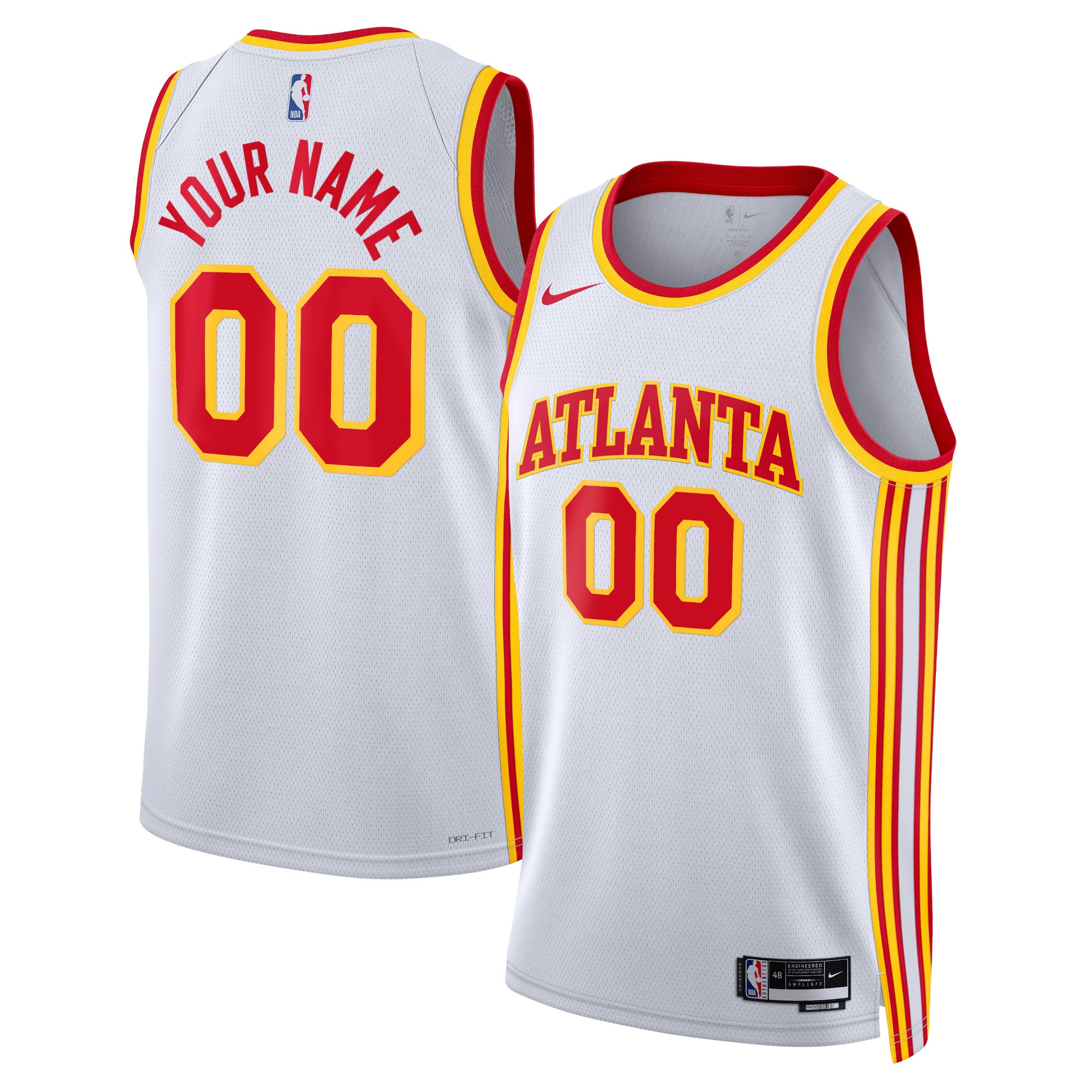 Hawks White Custom Jersey - Nike Hawks White Association Jersey
