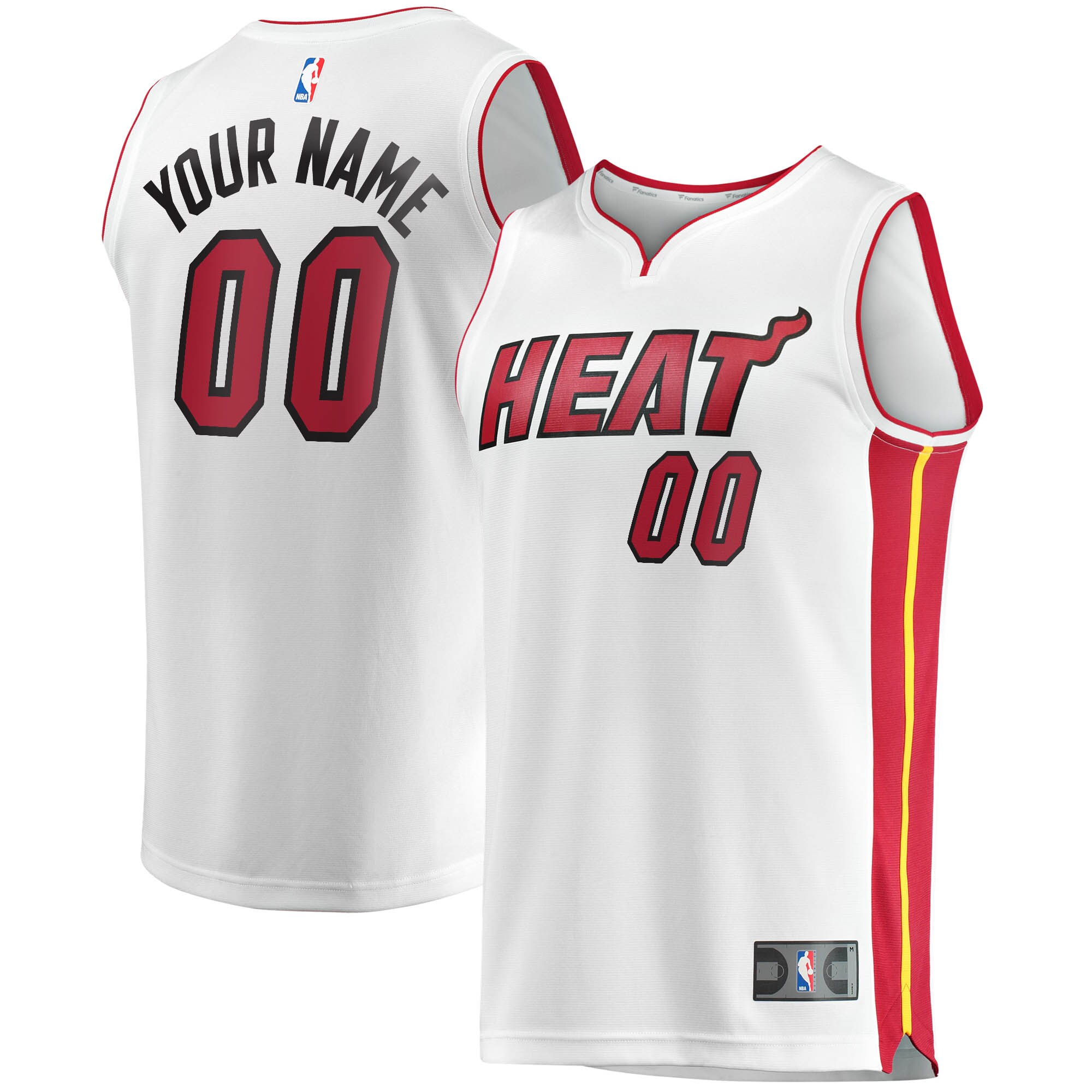 Alternative view of Heat Custom White Jersey - Fanatics Miami - Personalize Yours!