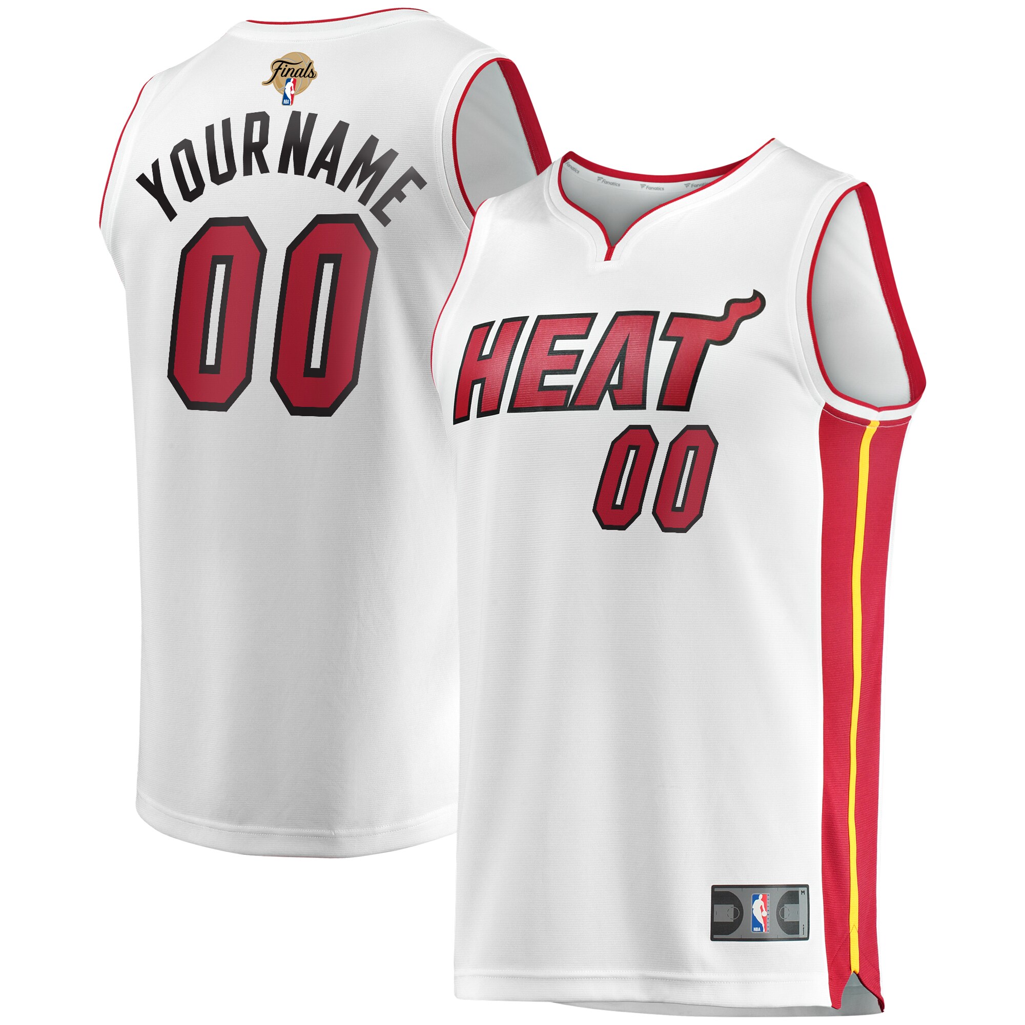 Alternative view of Heat White Custom Finals Jersey - Fanatics Miami