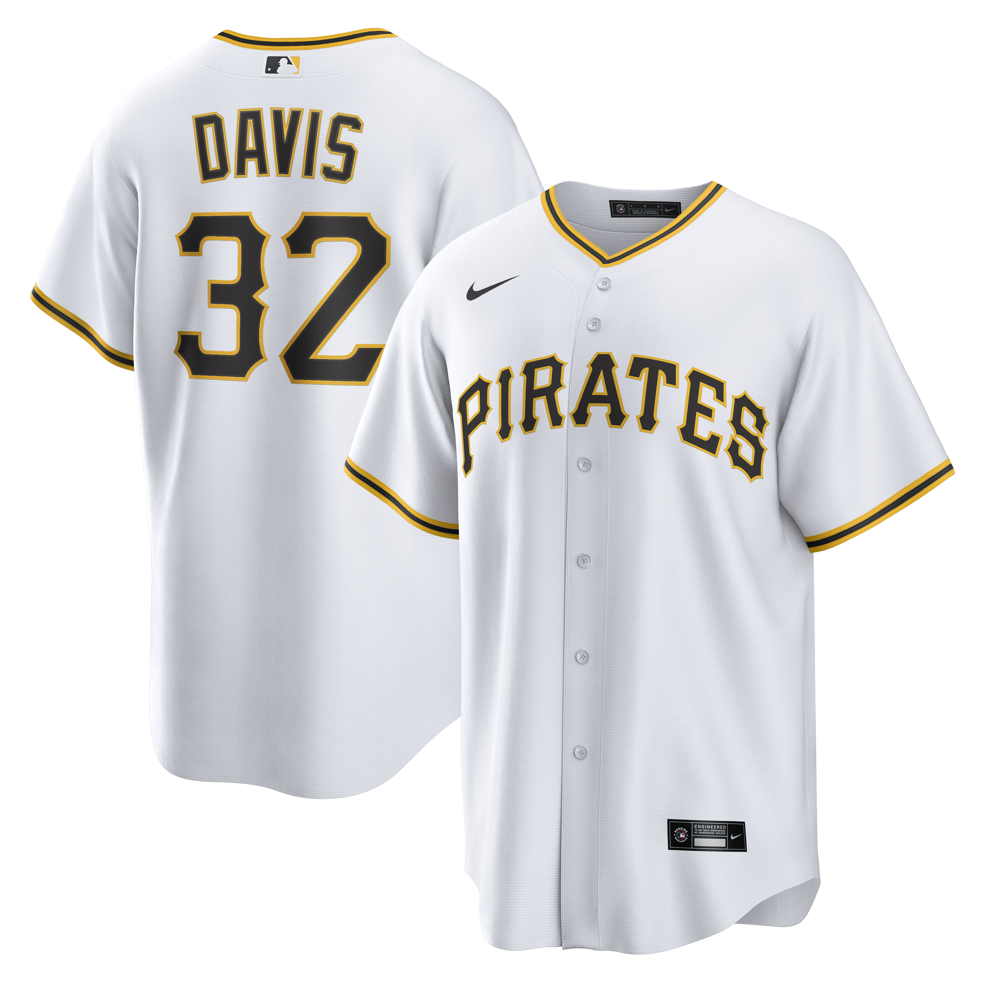 Henry Davis Pittsburgh Pirates Home Jersey - White