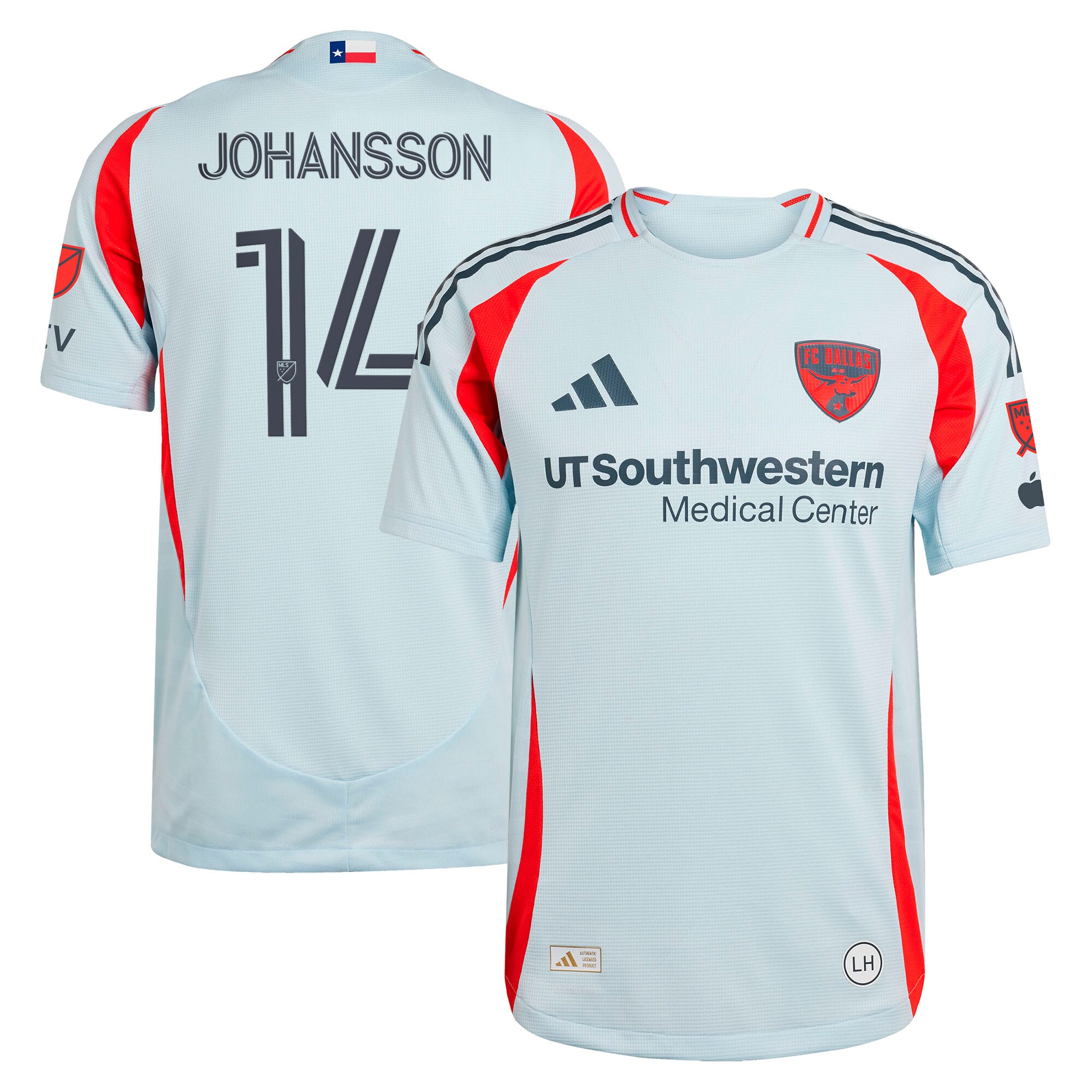 Herman Johansson FC Dallas 2025 The Inferno Kit On-Field Jersey - Light Blue