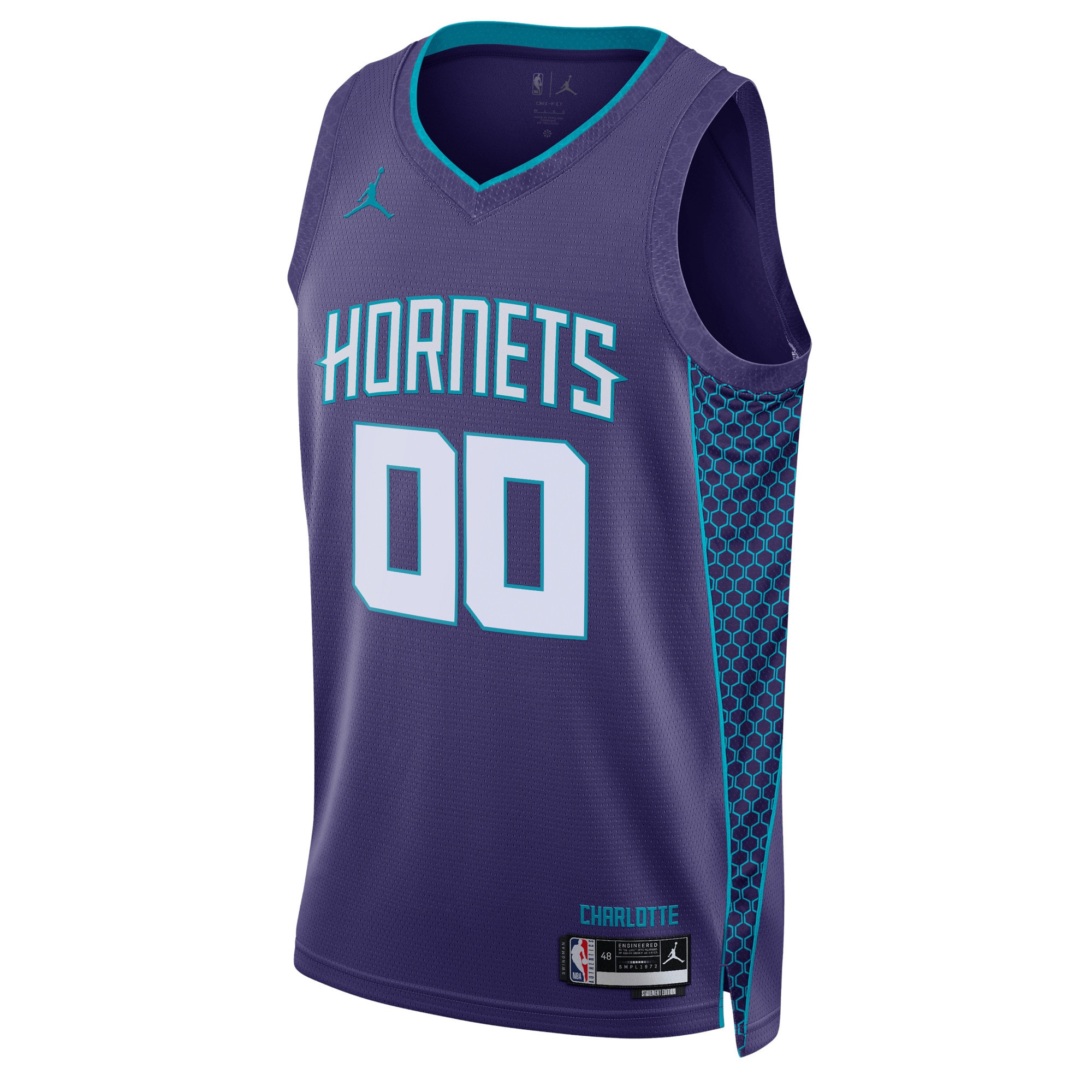 Alternative view of Hornets Purple Custom Jersey - Nike Charlotte Hornets Custom Jersey