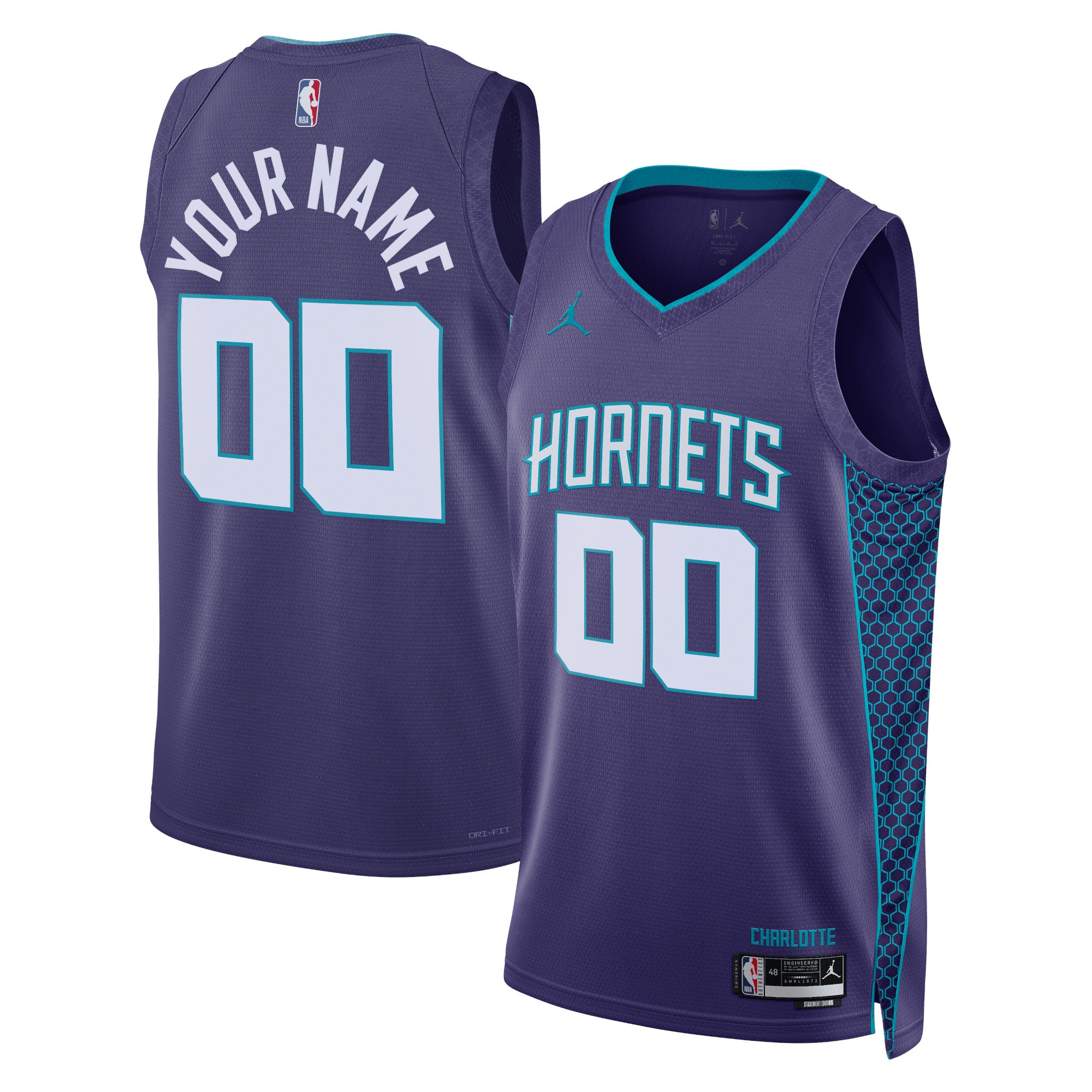 Hornets Purple Custom Jersey - Nike Charlotte Hornets Custom Jersey