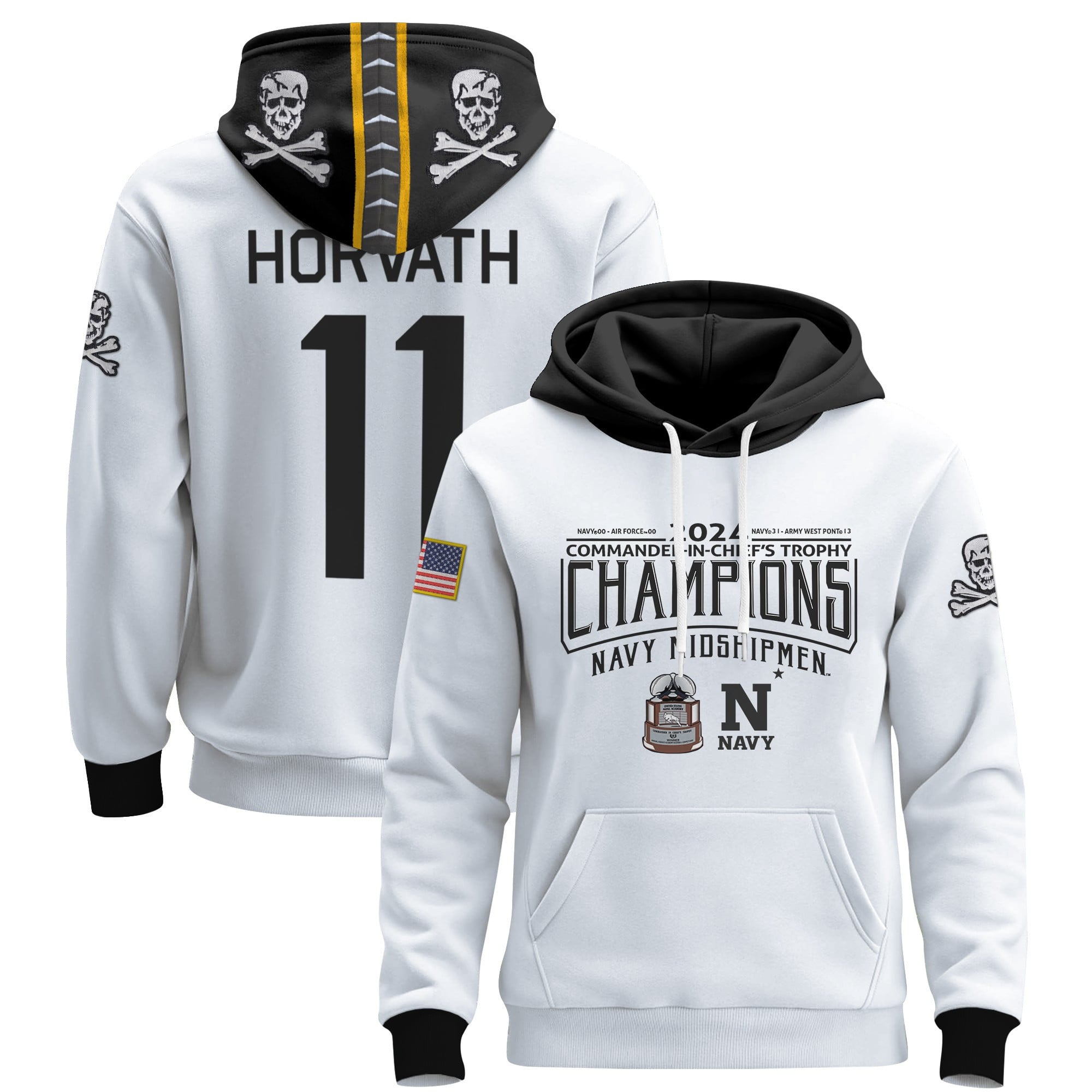 horvath Navy Midshipmen Champions Hoodie - Navy Midshipmen Horvath ’11