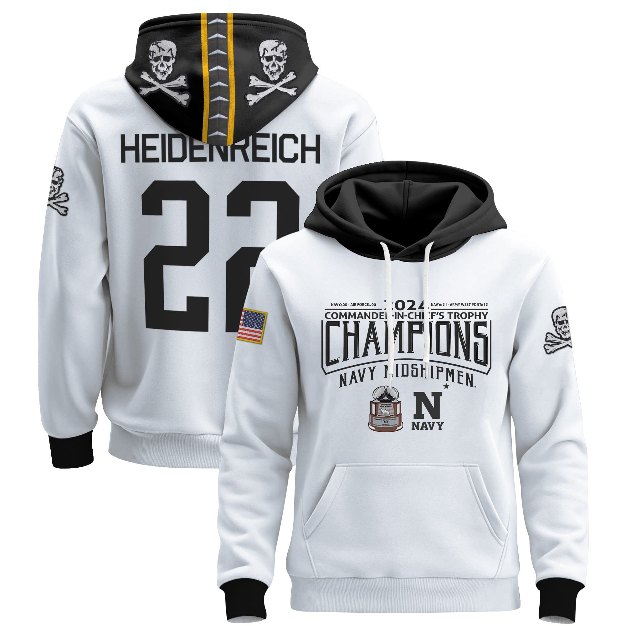 Alternative view of horvath Navy Midshipmen Champions Hoodie - Navy Midshipmen Horvath ’11