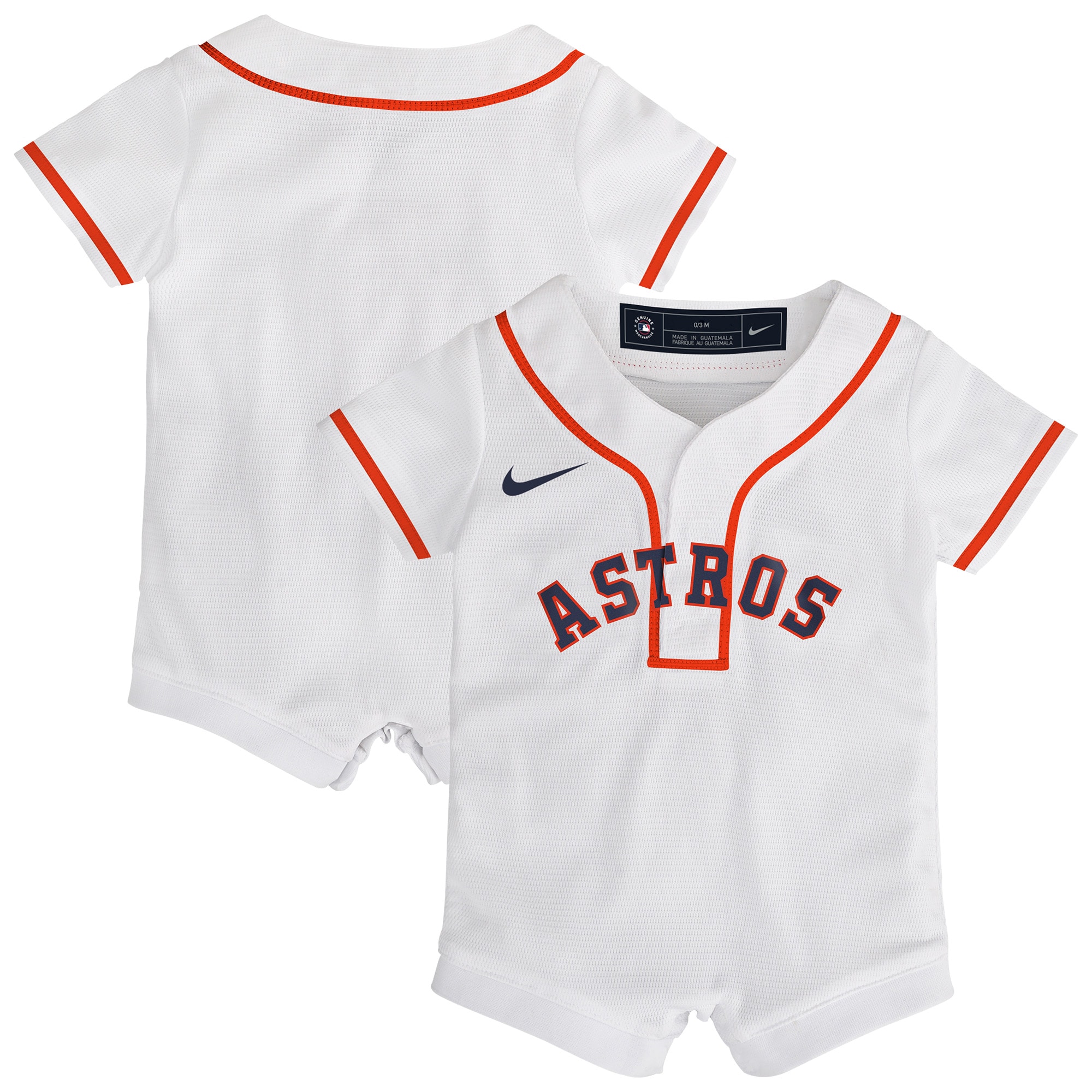Houston Astros Infant Home Romper Jersey - White
