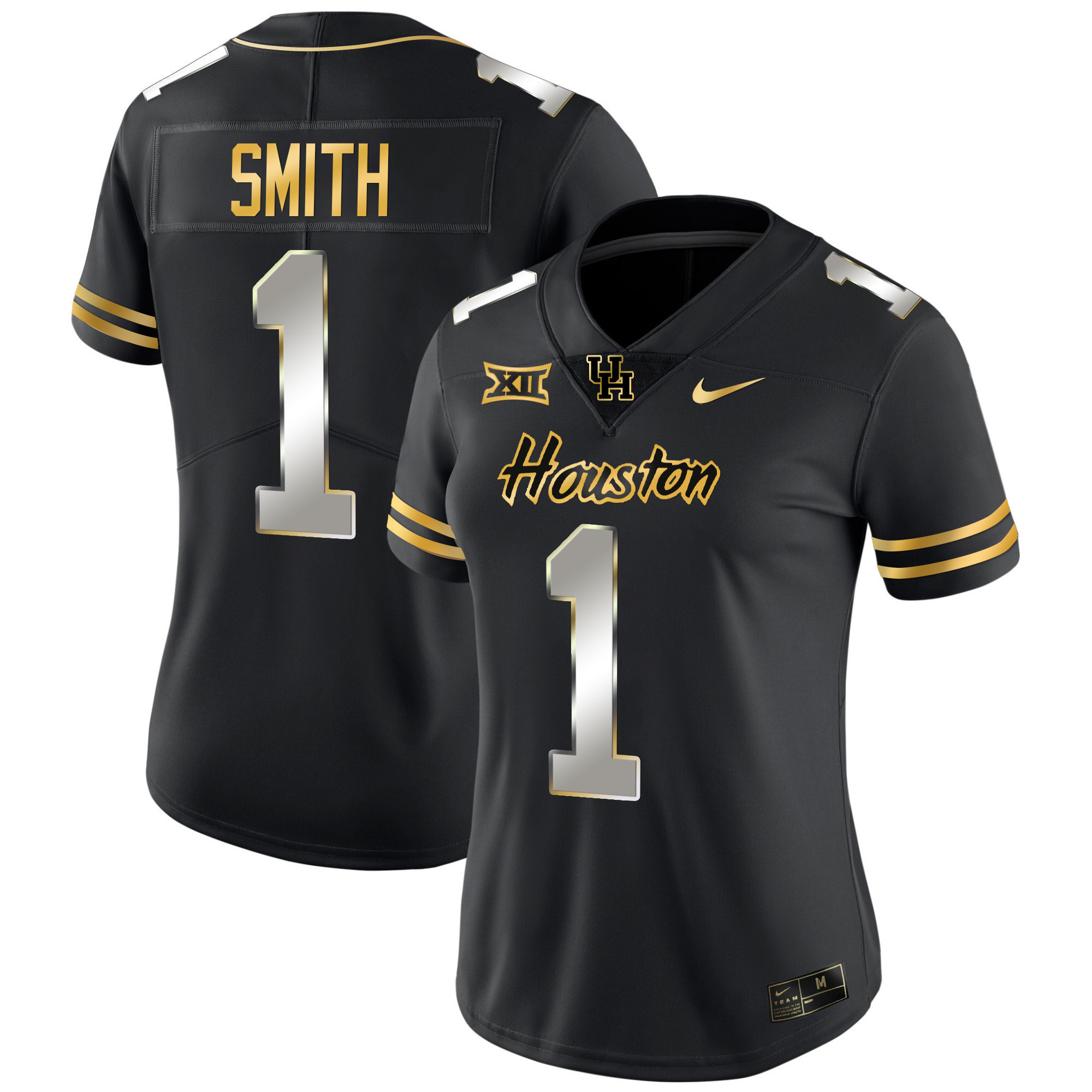 Houston Cougars Smith Black Jersey - Nike Houston Cougars #1 Smith