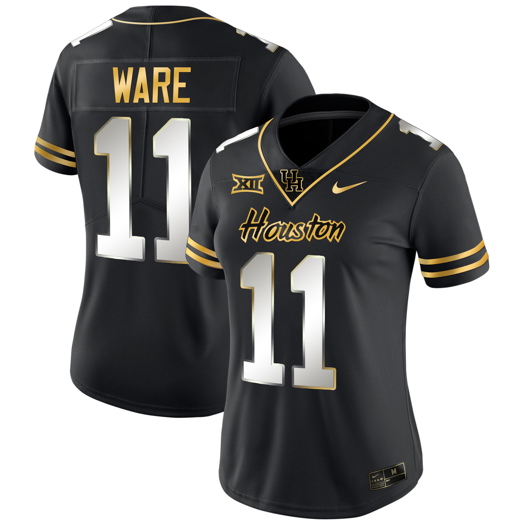 Alternative view of Houston Cougars Smith Black Jersey - Nike Houston Cougars #1 Smith