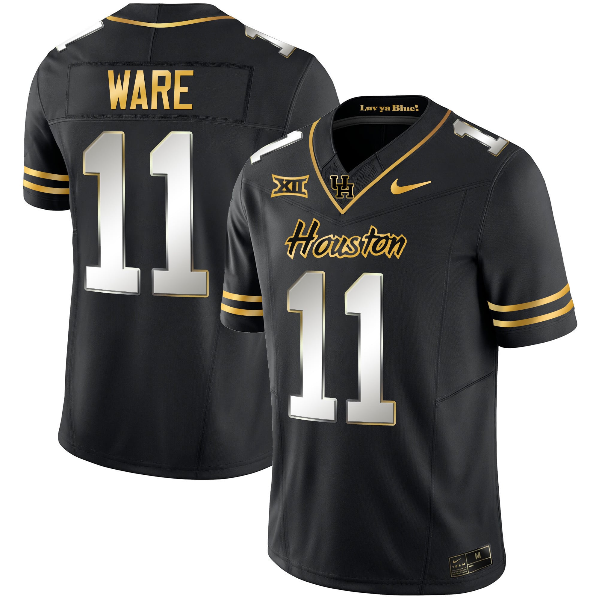 Alternative view of Houston Cougars Smith Jersey - Nike Houston Cougars #1 Smith Black