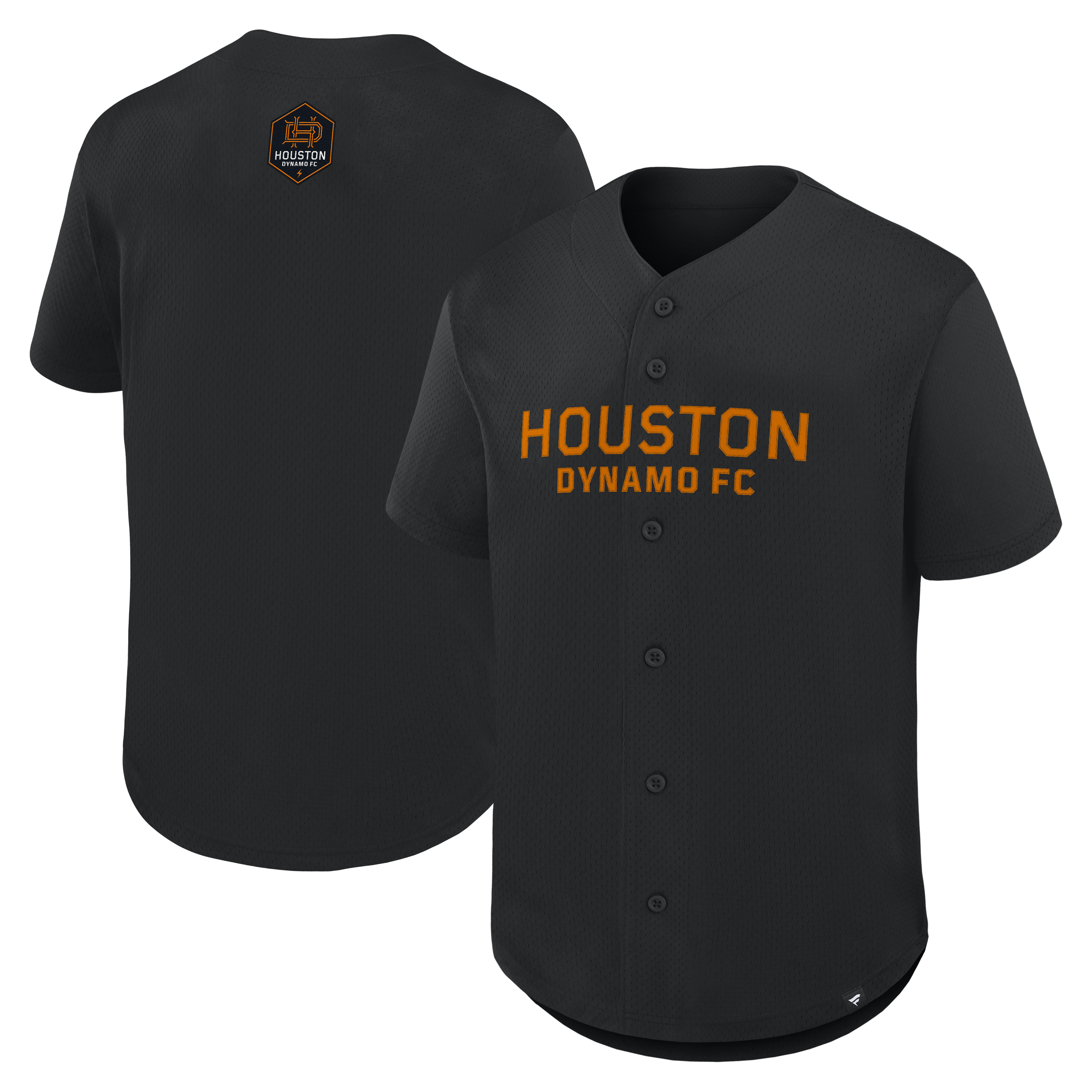 Houston Dynamo FC Fanatics Maximum Intensity Button-Up Jersey  - Black
