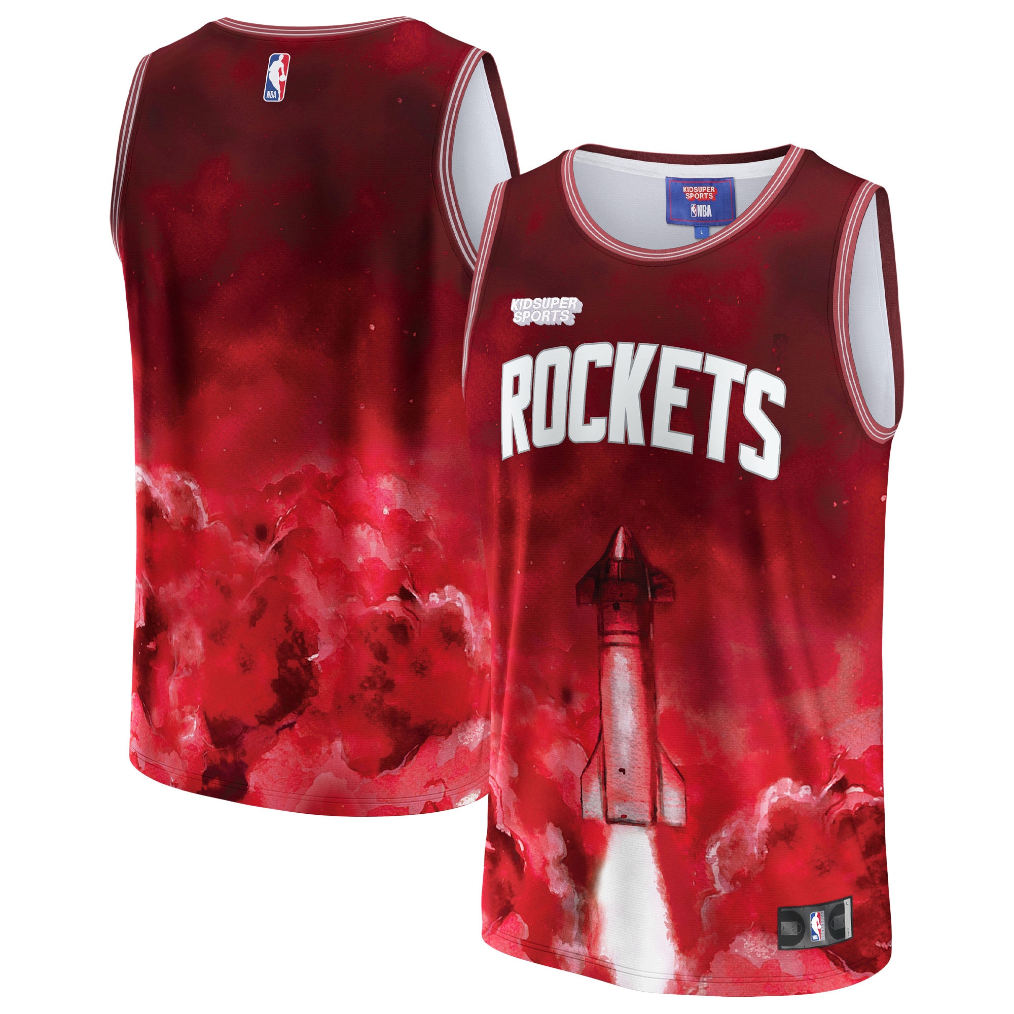Houston Rockets & KidSuper Studios by Fanatics Unisex Hometown Jersey - Red