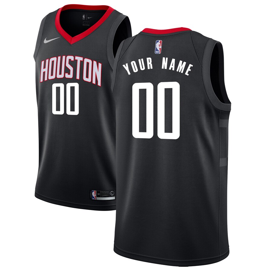 houston Rockets Black Custom Jersey - Houston Rockets Nike Black