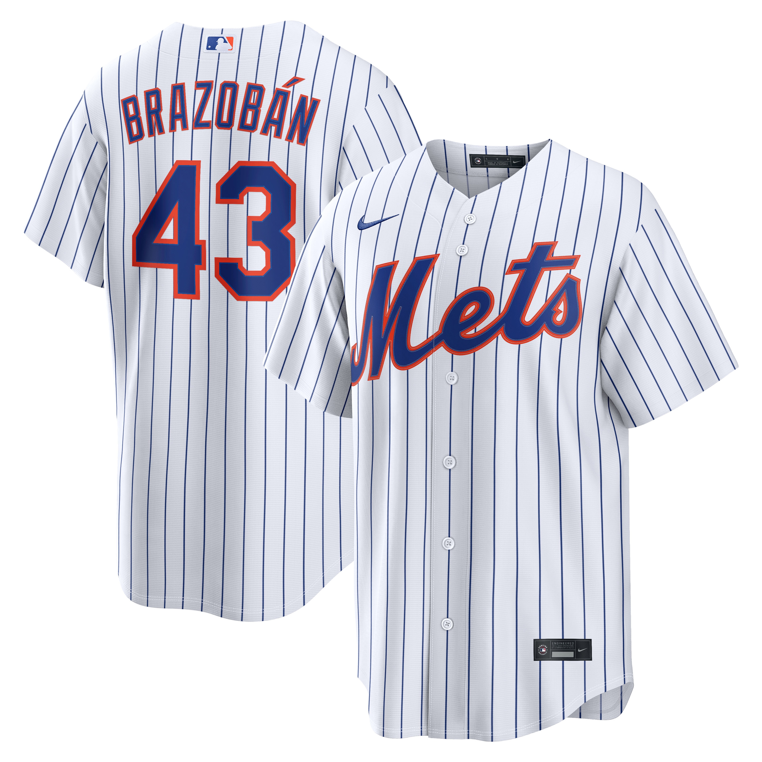 Huascar Brazobán New York Mets Home Jersey - White