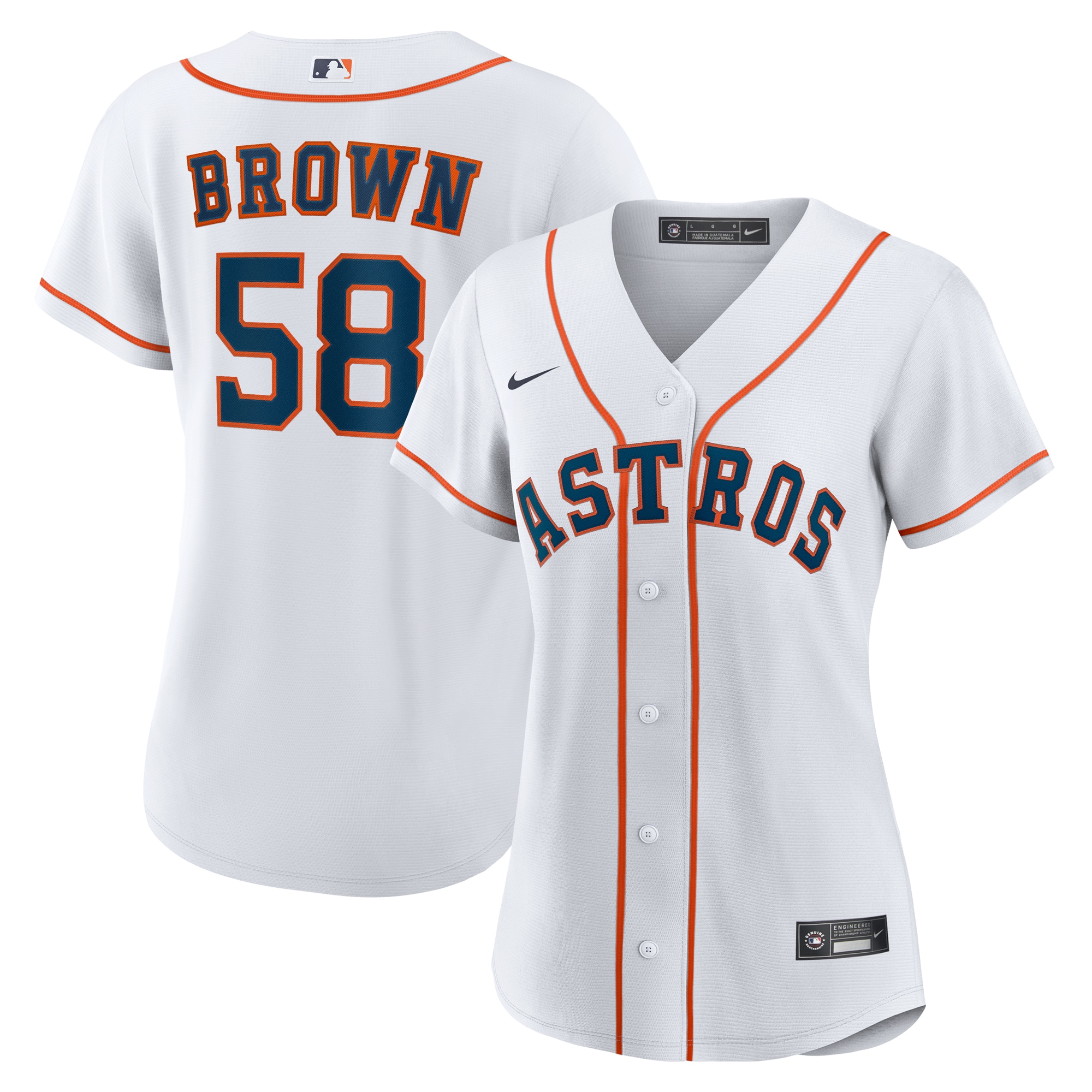 Hunter Brown Houston Astros Women's Home Jersey - White