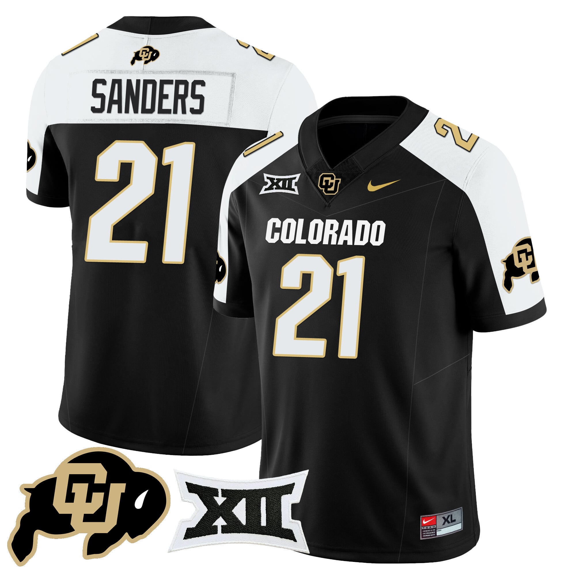 Alternative view of Hunter Colorado Buffaloes Jersey - Nike - Black #12