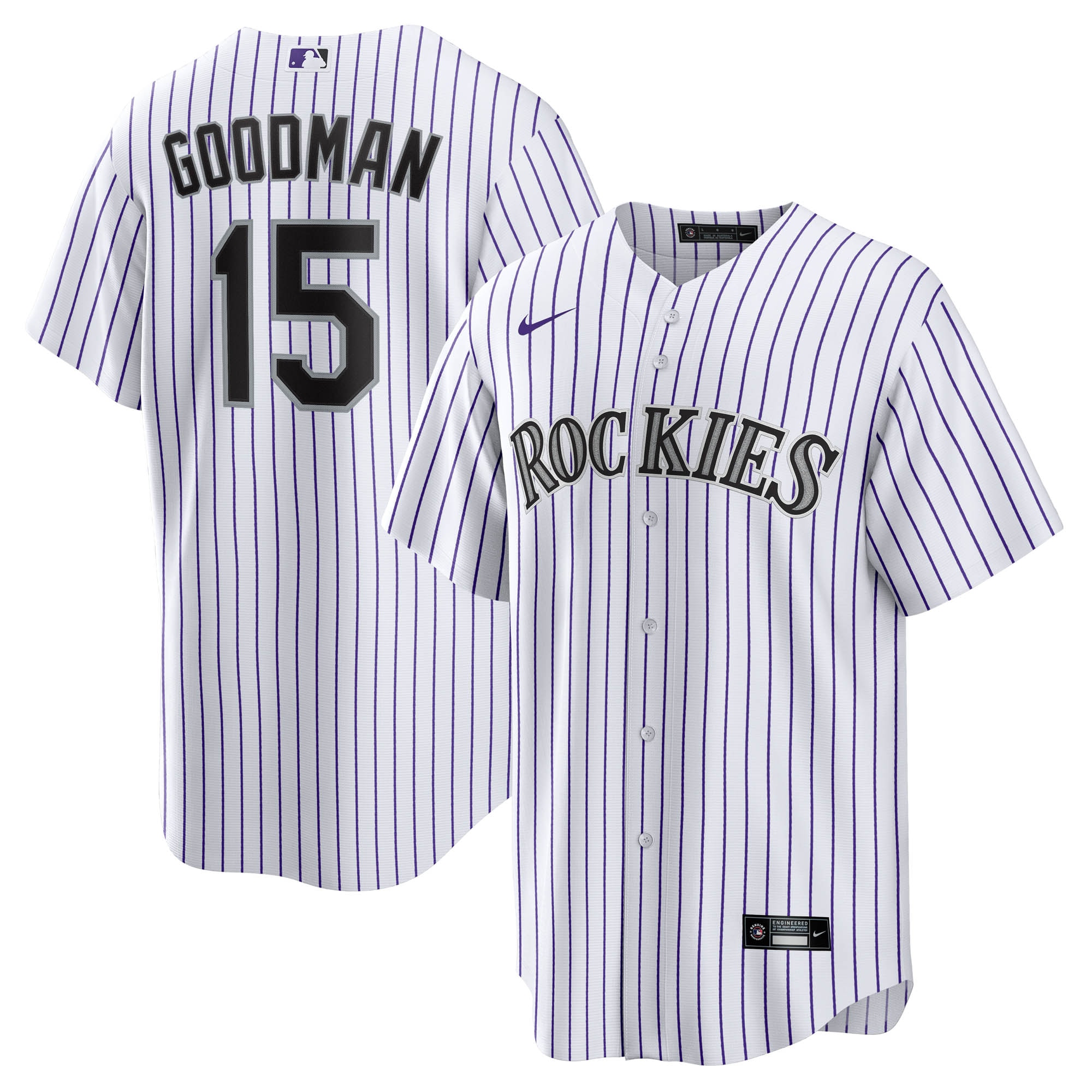 Hunter Goodman Colorado Rockies Home Jersey - White