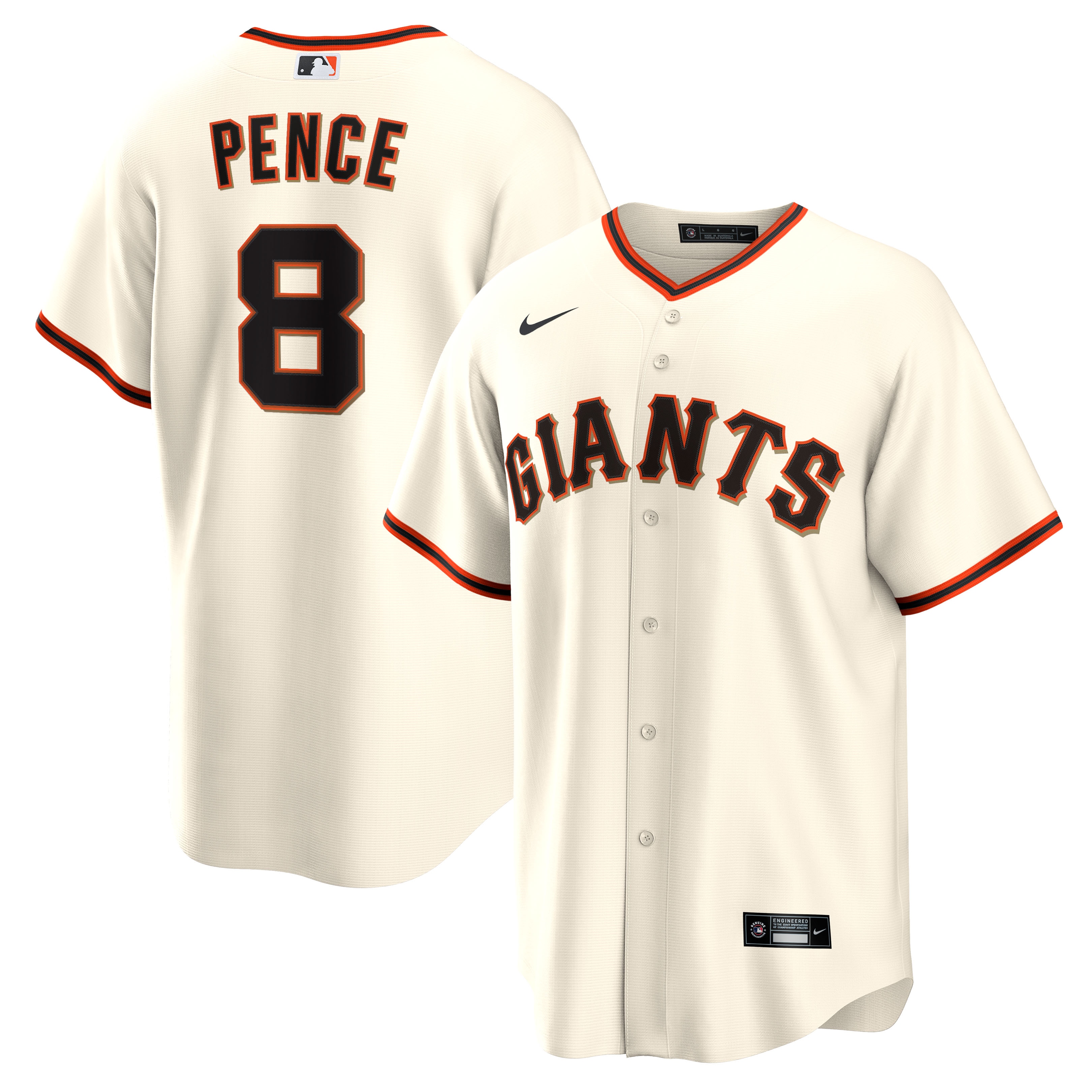 Hunter Pence San Francisco Giants Home Retired Player Jersey - Cream