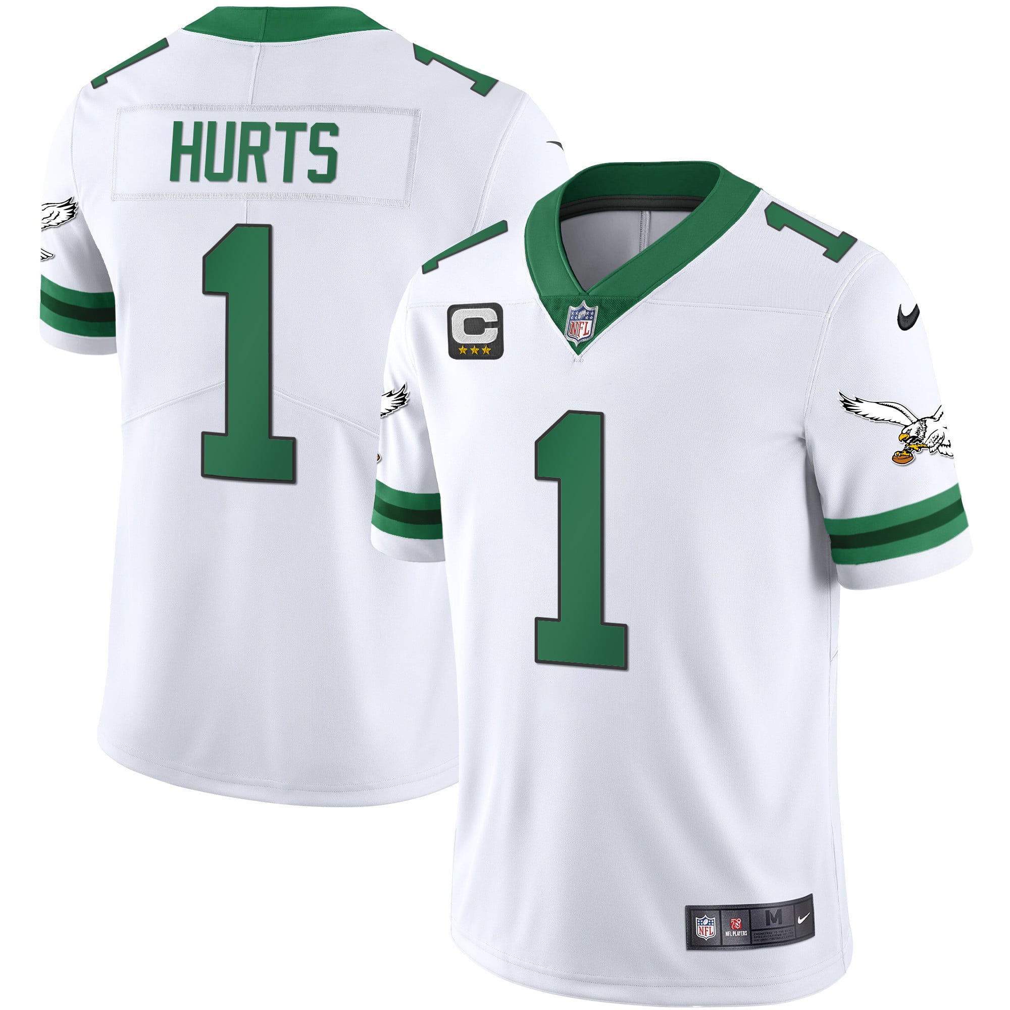 Hurts Eagles Jersey - Nike Hurts #1 Eagles Jersey - White & Green