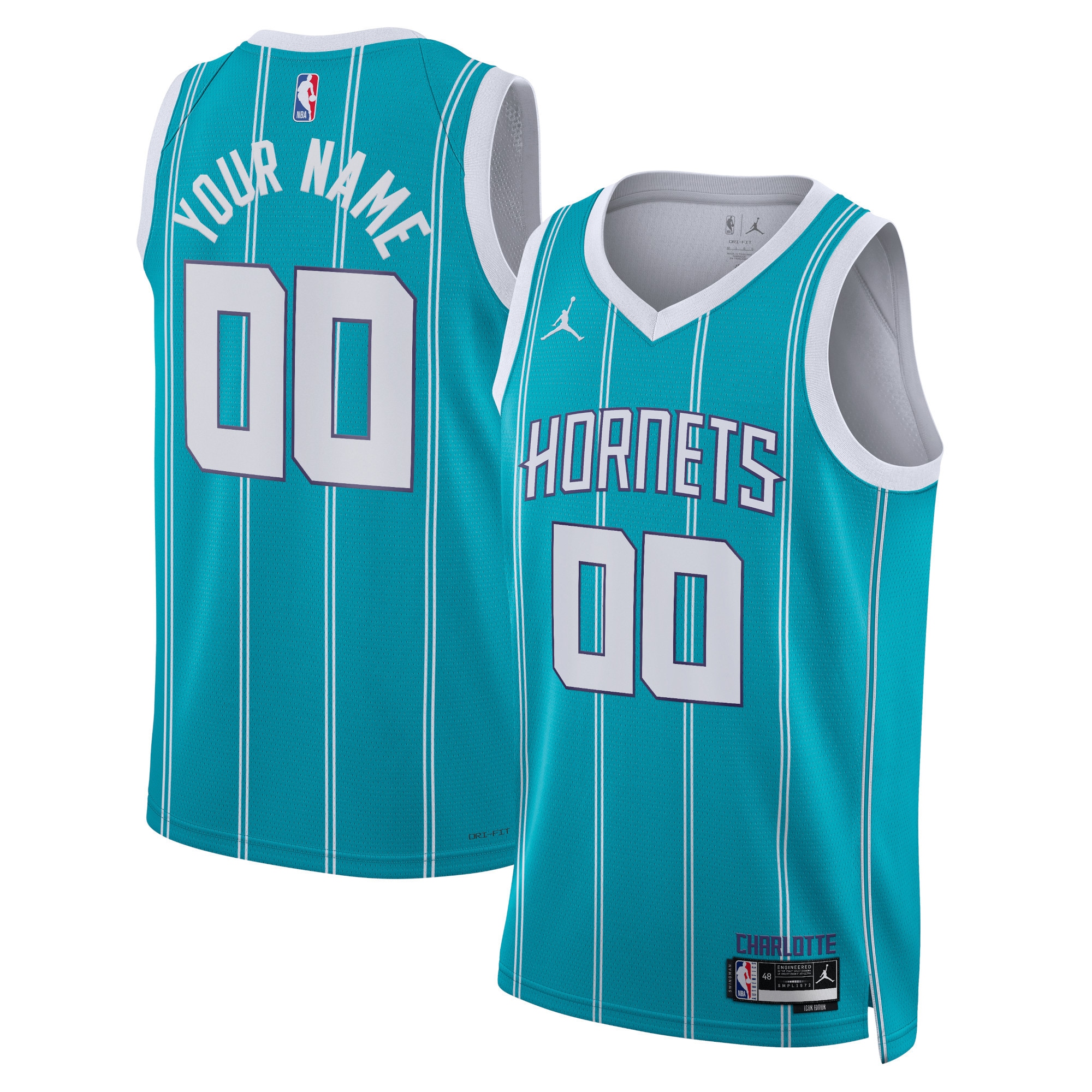 icon Jordan Hornets Teal Jersey - Jordan Hornets Teal Icon Jersey