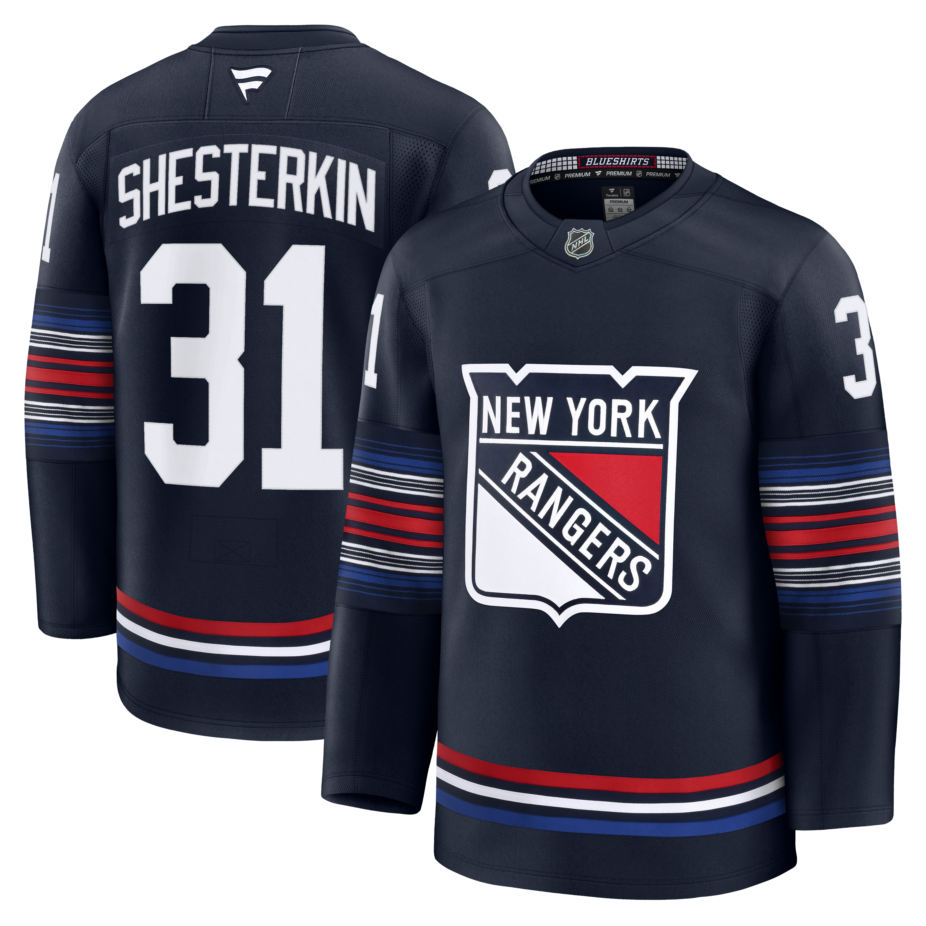 Igor Shesterkin New York Rangers Fanatics Alternate Premium Jersey