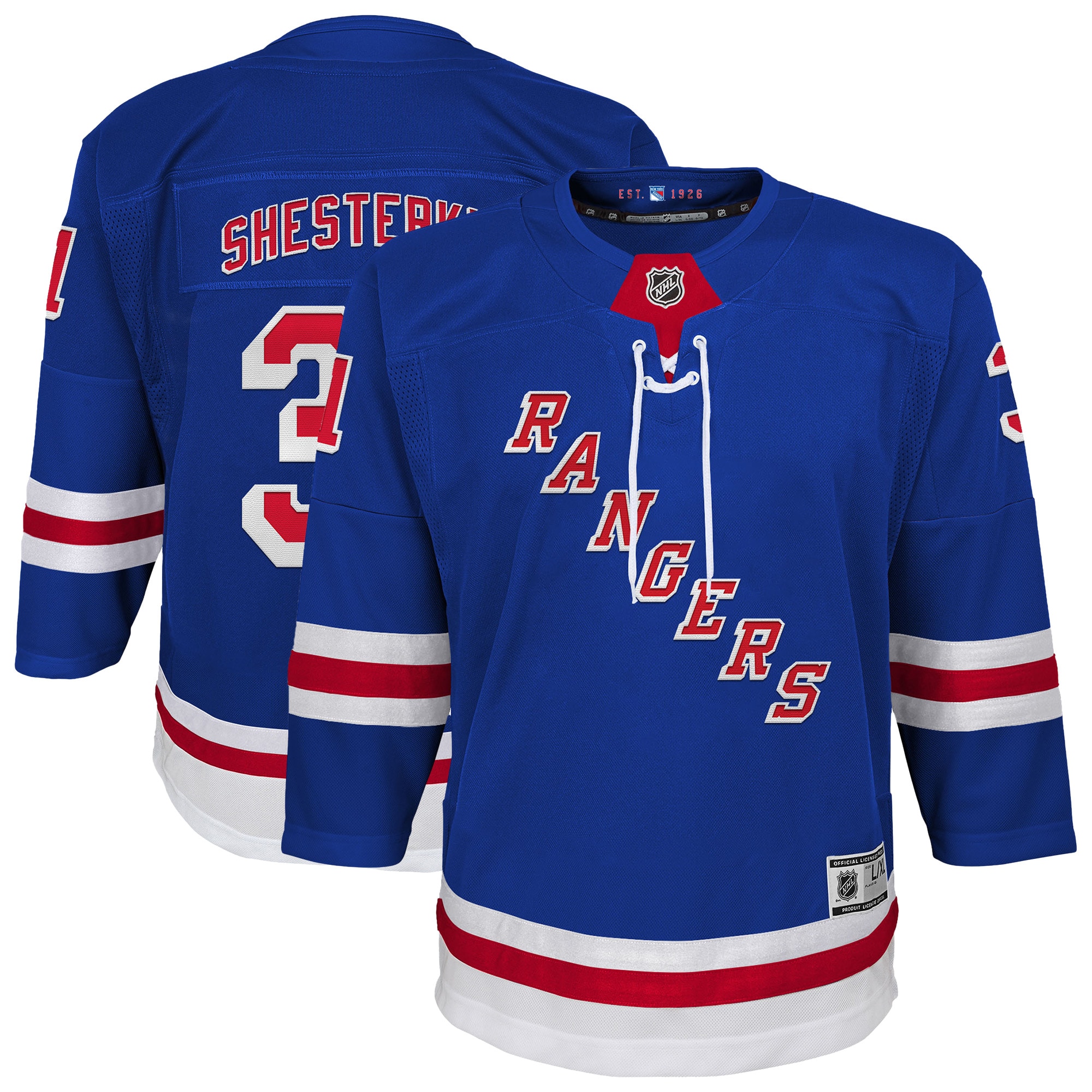 Igor Shesterkin New York Rangers Youth Home Premier Player Jersey