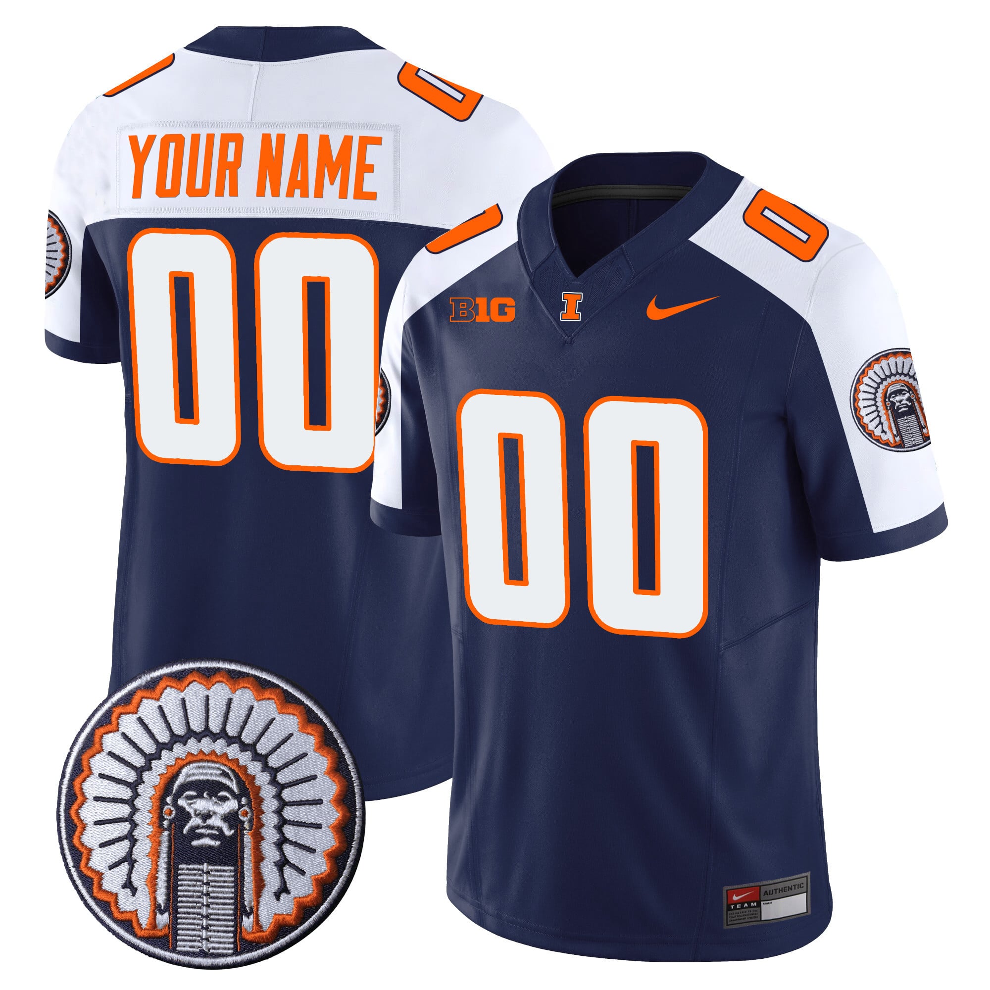 Alternative view of Illinois Fighting Illini Gray Jersey - Nike Illinois Fighting Illini