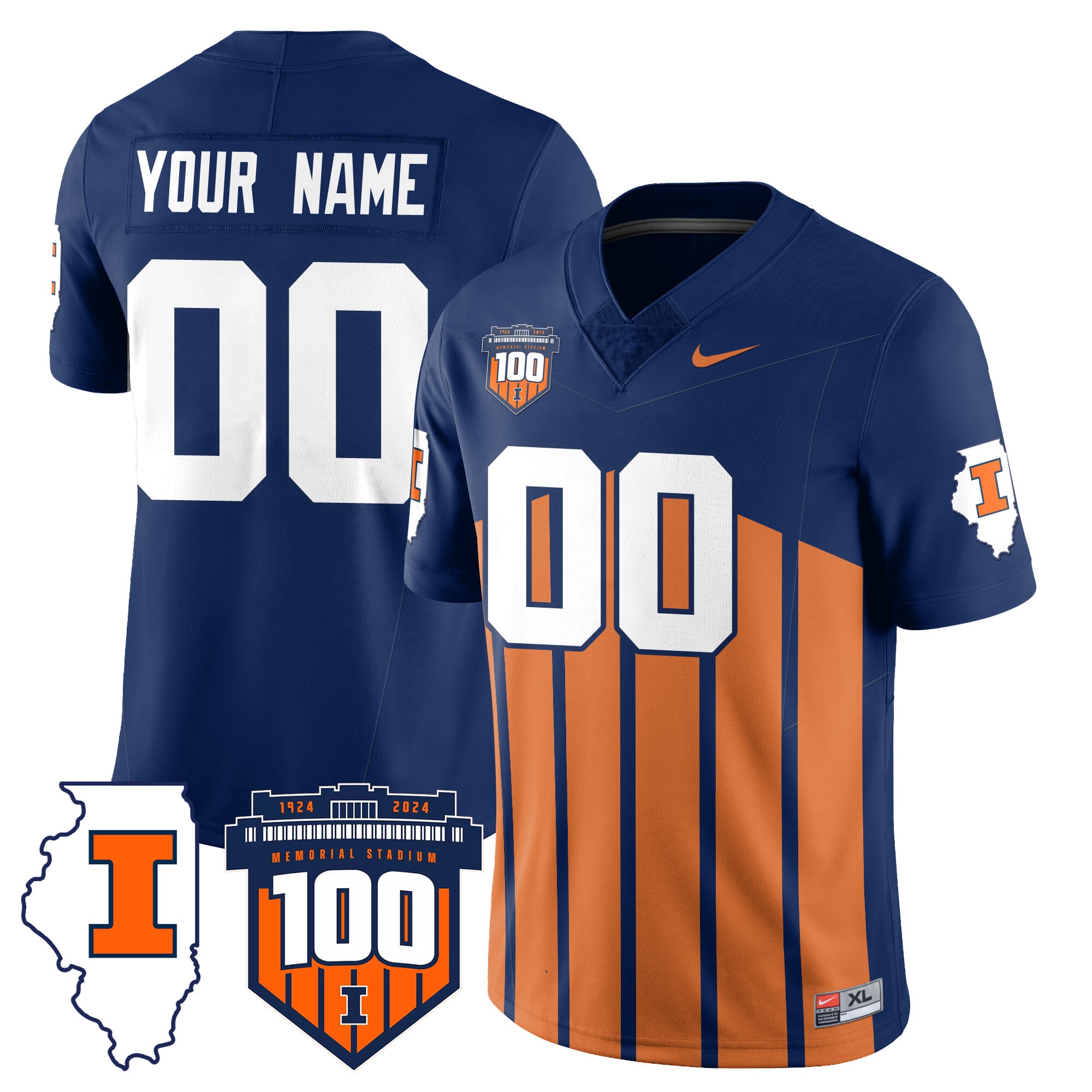 Illinois Fighting Illini Jersey nike - Nike Illinois Fighting Illini
